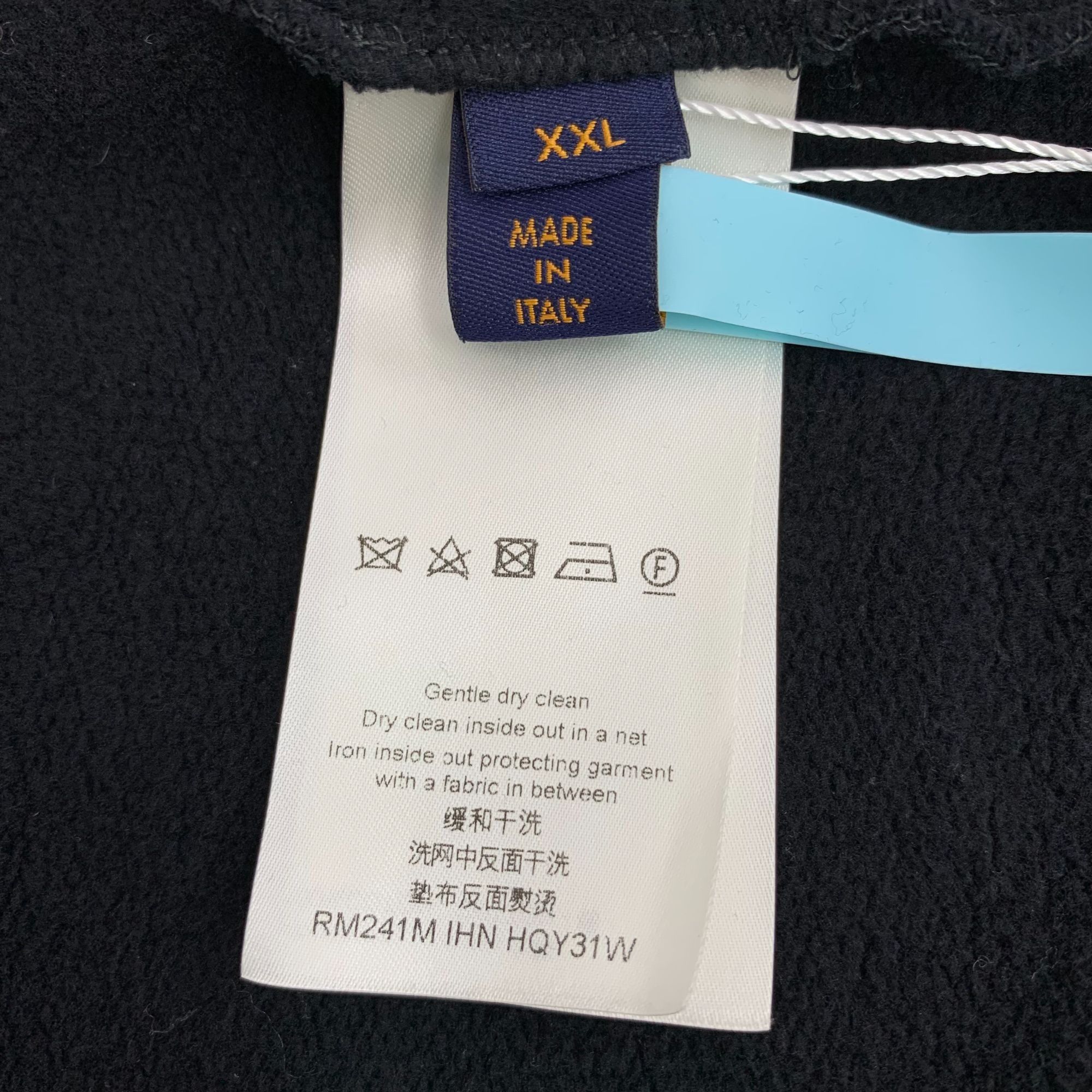 Louis Vuitton Louis Vuitton Black Gradient Logo Cotton Round-Neck Long-Sle Size US XXL / EU 58 / 5 - 4 Thumbnail