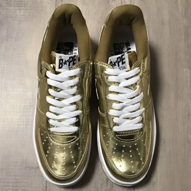 Bape × Nigo 2010 Shark Gold Foil BAPE STA Sneakers a bathing ape NIGO Size US 9 / EU 42 - 2 Thumbnail