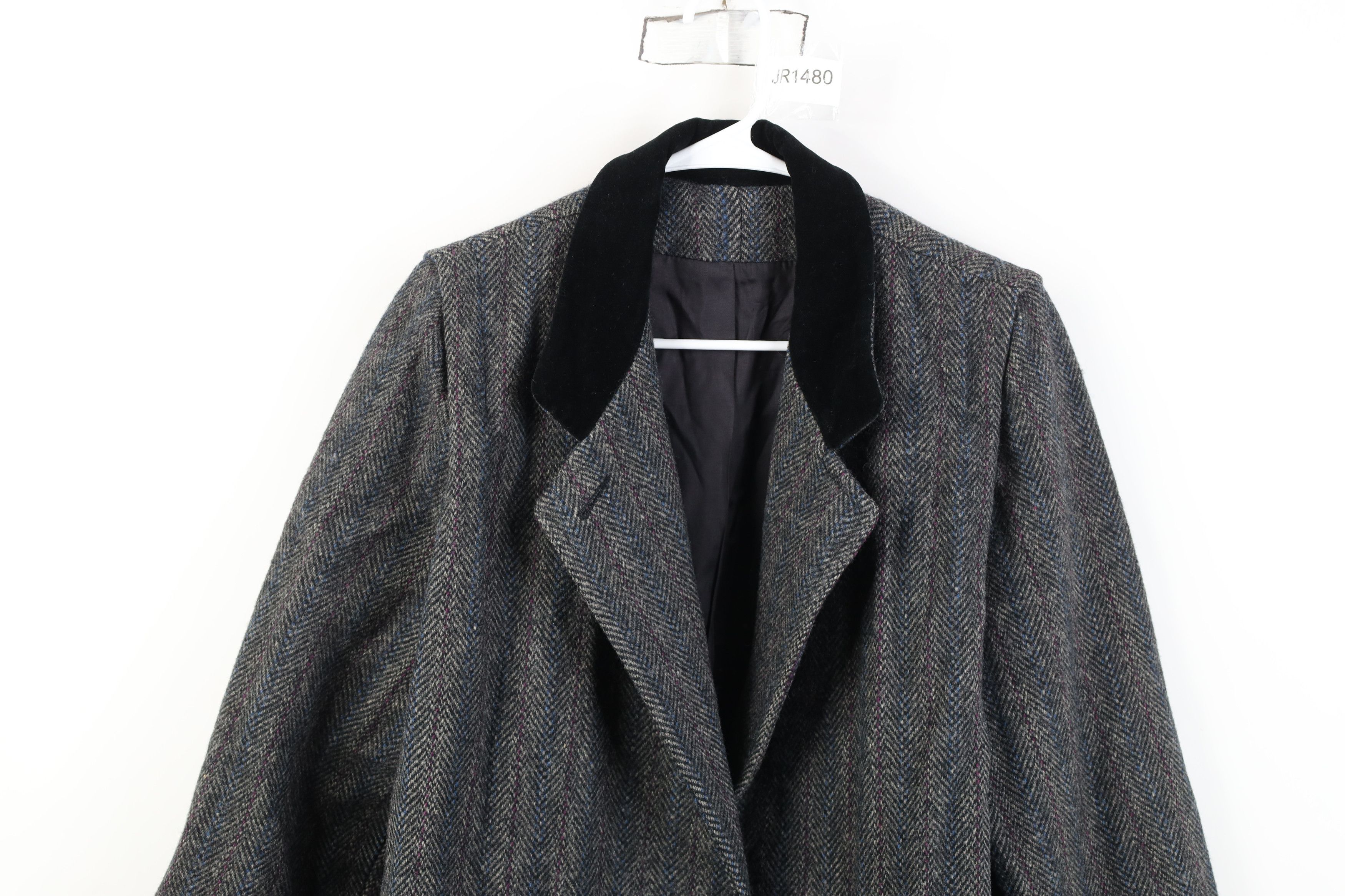 Vintage Vintage 70s Streetwear Wool Tweed Herringbone Overcoat USA Size L / US 10 / IT 46 - 2 Thumbnail