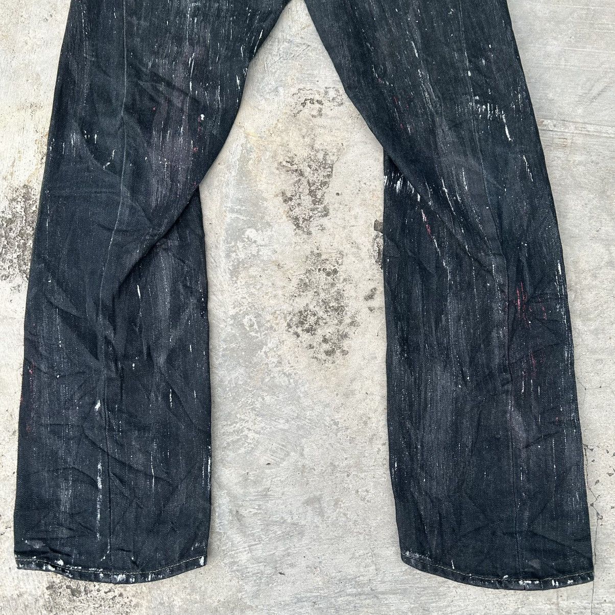 Levi's Vintage 90s LEVI'S ENGINEERED Paint Stain Motif Size US 33 - 15 Thumbnail