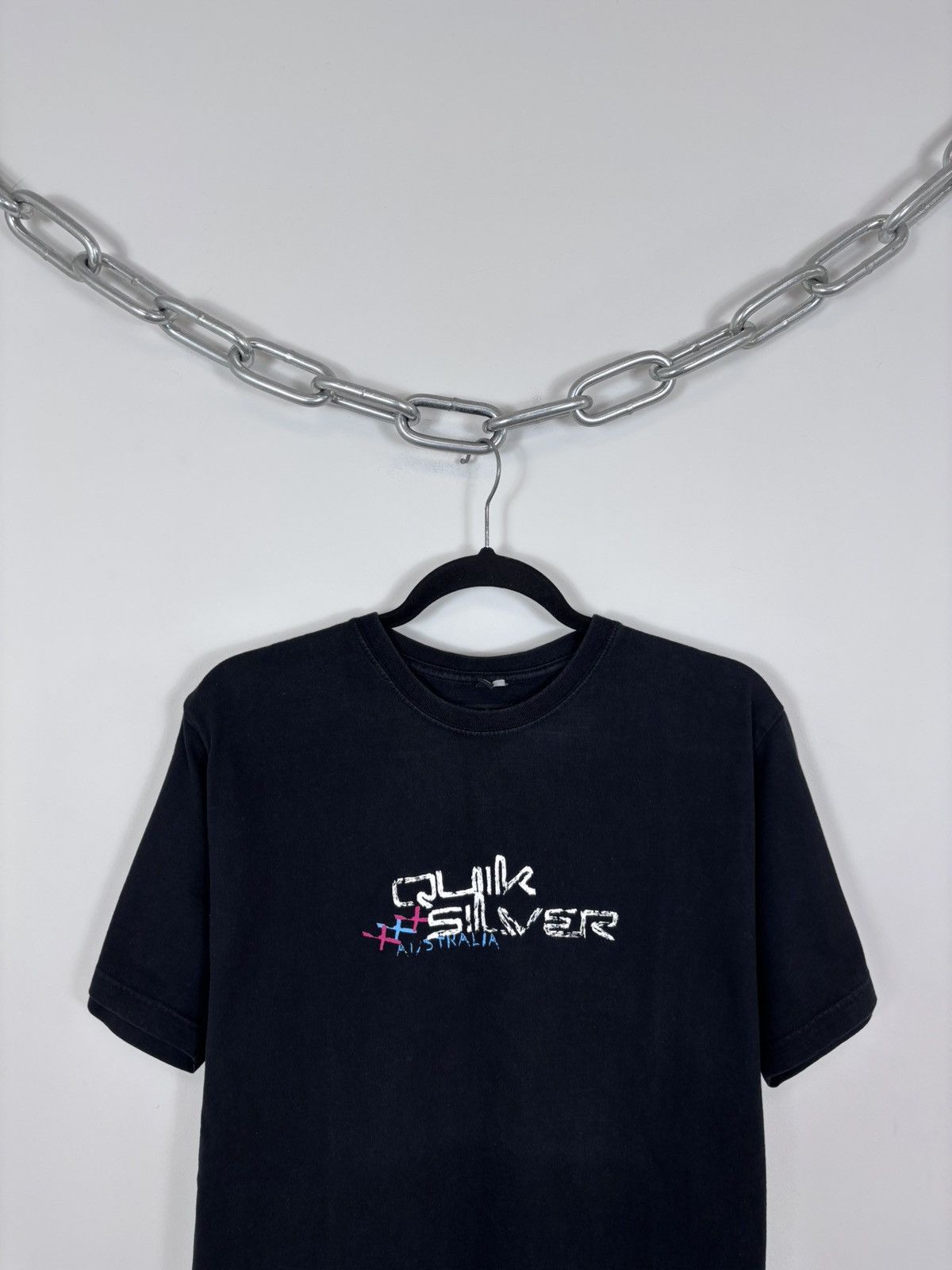 Quiksilver Vintage Quiksilver Australia Streamline Big Logo Black Tee Size US L / EU 52-54 / 3 - 3 Thumbnail
