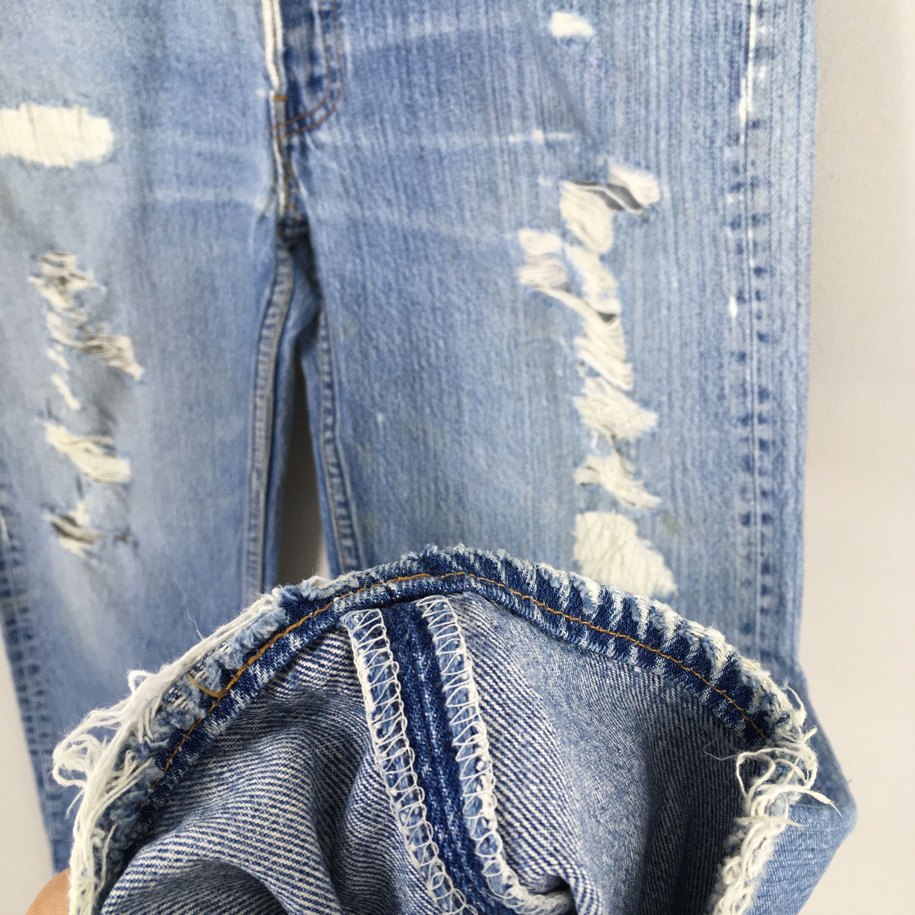 Levi's Size 31x29 Vintage 90s Levi's 501 Faded Blue Jeans S639 Size US 31 - 5 Thumbnail