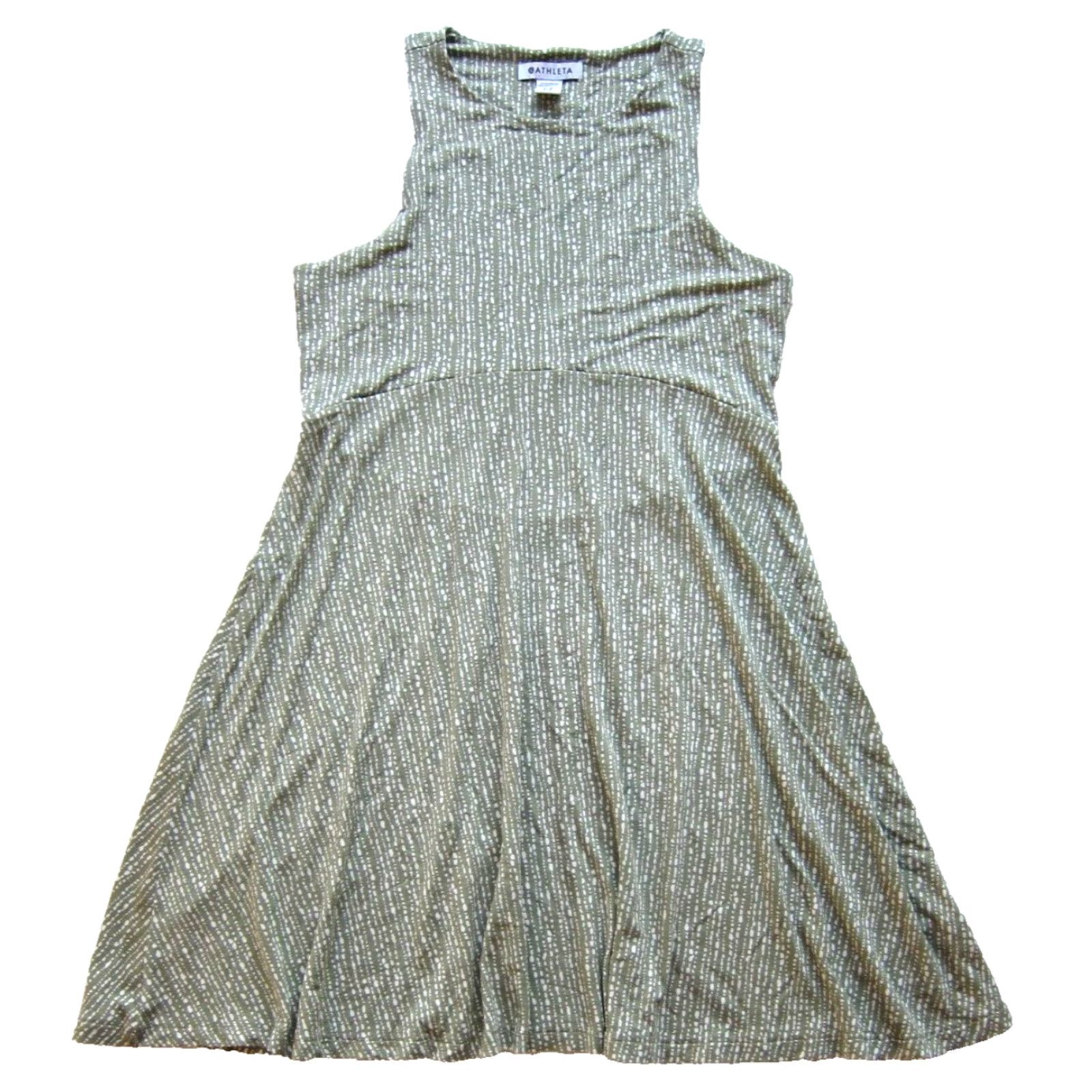 Athleta Athlete Shirt Womens Polka Dot Jersey Stretch Sleeveless Tank Dress Small Green 90s Style? Size S / US 4 / IT 40 - 2 Thumbnail