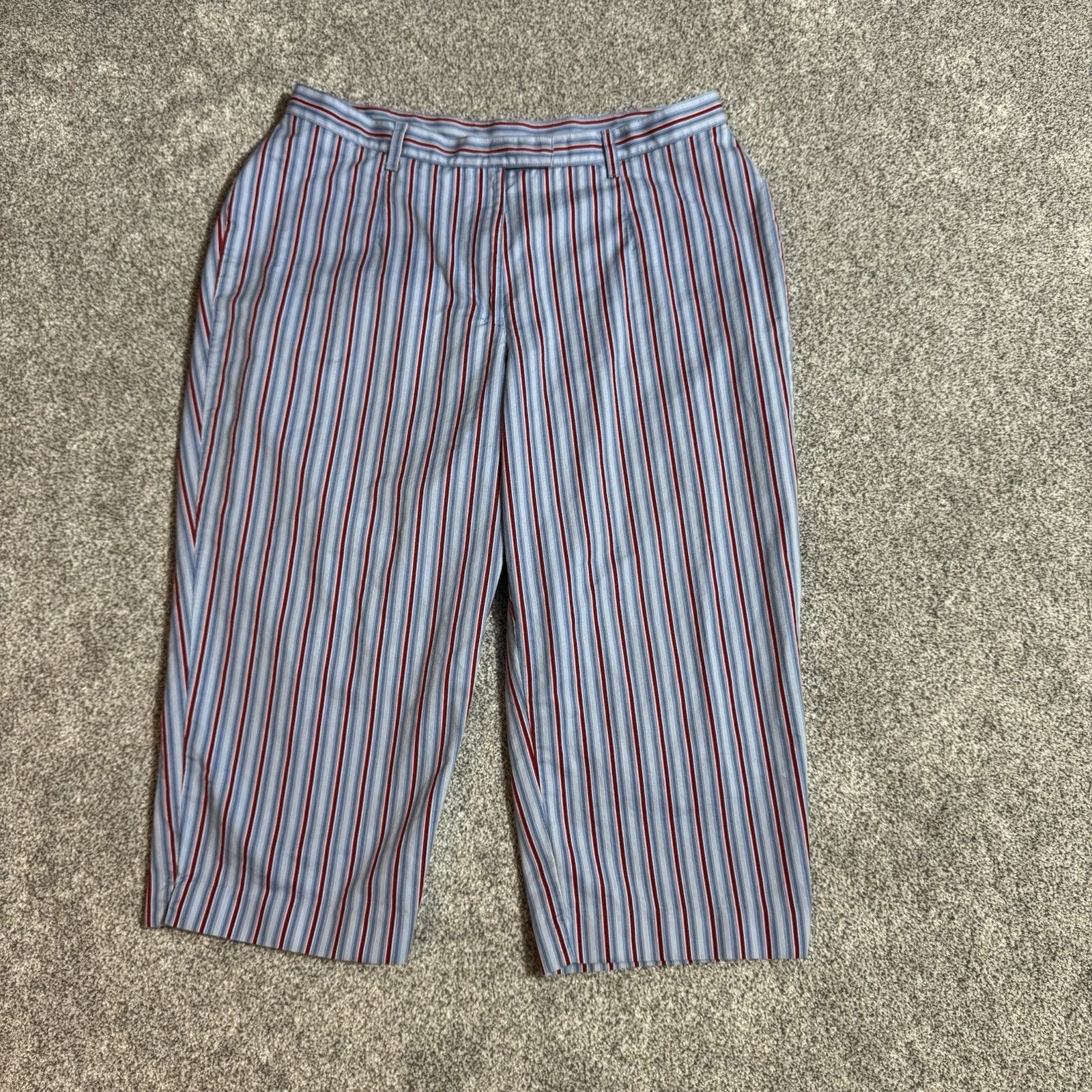 Other Vintage 90s Capri Pants Womens 14 Petite Preppy Pinstriped Size 36" / US 14 / IT 50 - 1 Thumbnail