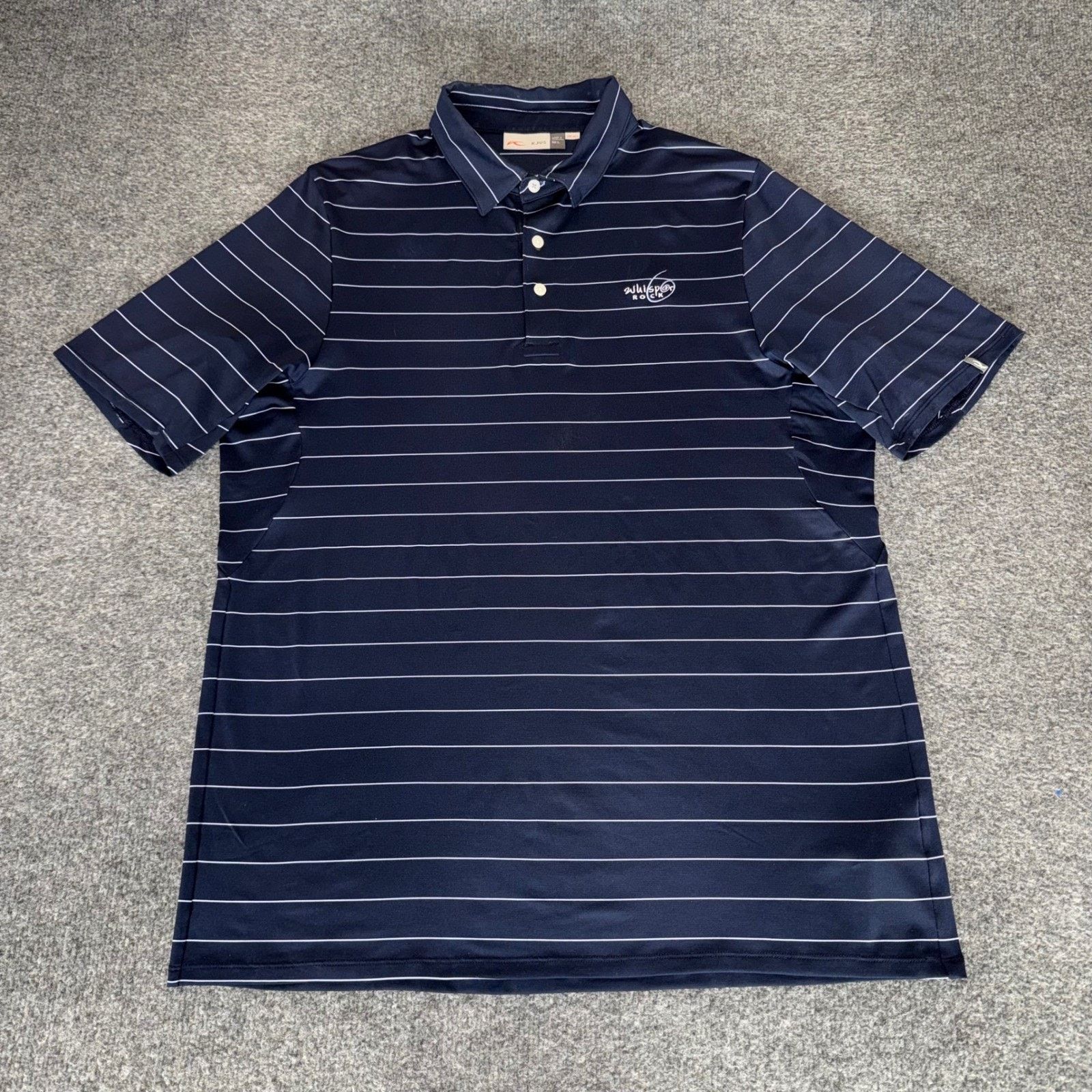 KJUS KJUS Soren Polo Shirt Mens 52 Large Navy Blue Striped Golf Size US L / EU 52-54 / 3 - 1 Thumbnail