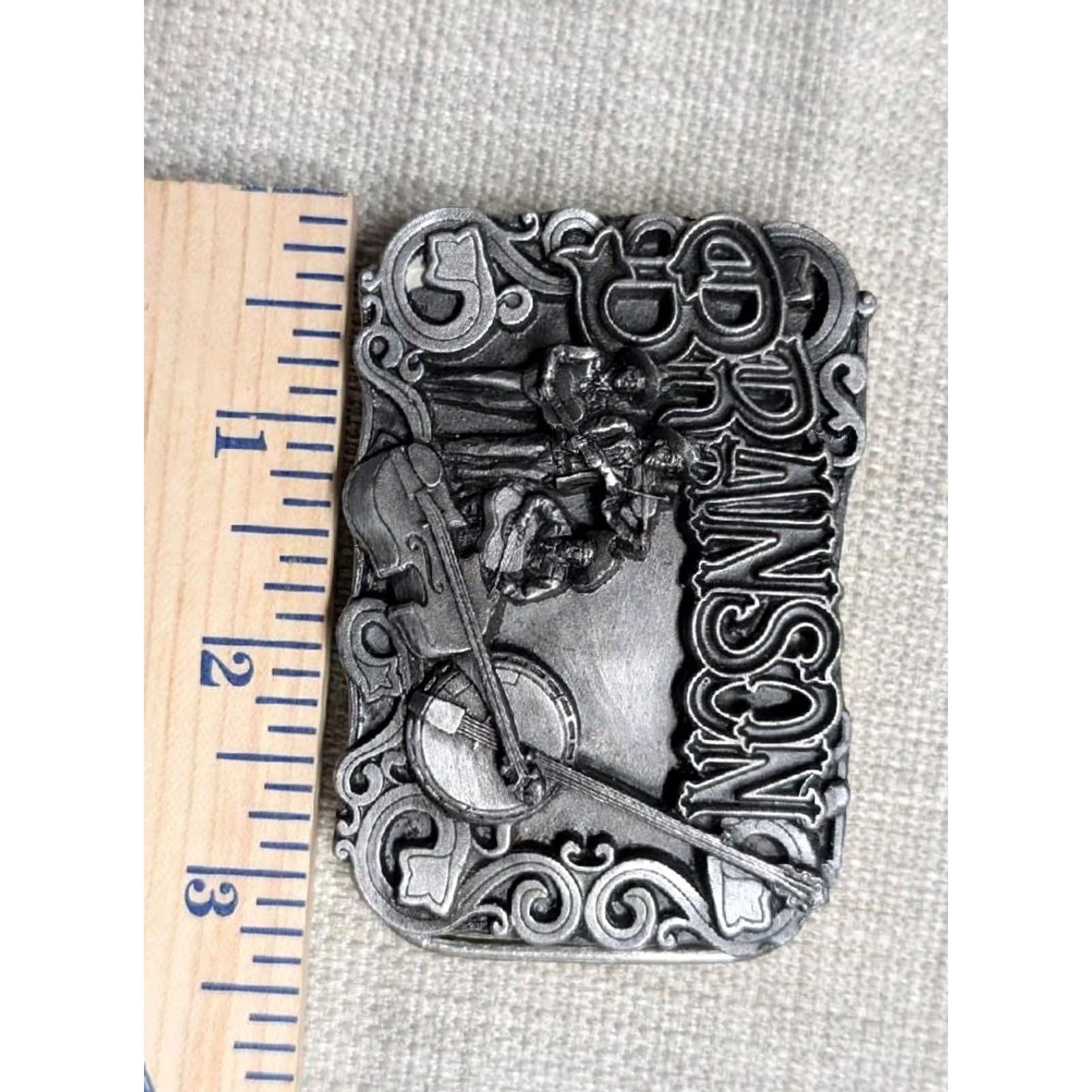 Vintage VINTAGE Branson Missouri belt buckle COUNTRY MUSIC pewter Men Buckle 2.25x3.25 fits 1.5" center Size ONE SIZE - 4 Thumbnail