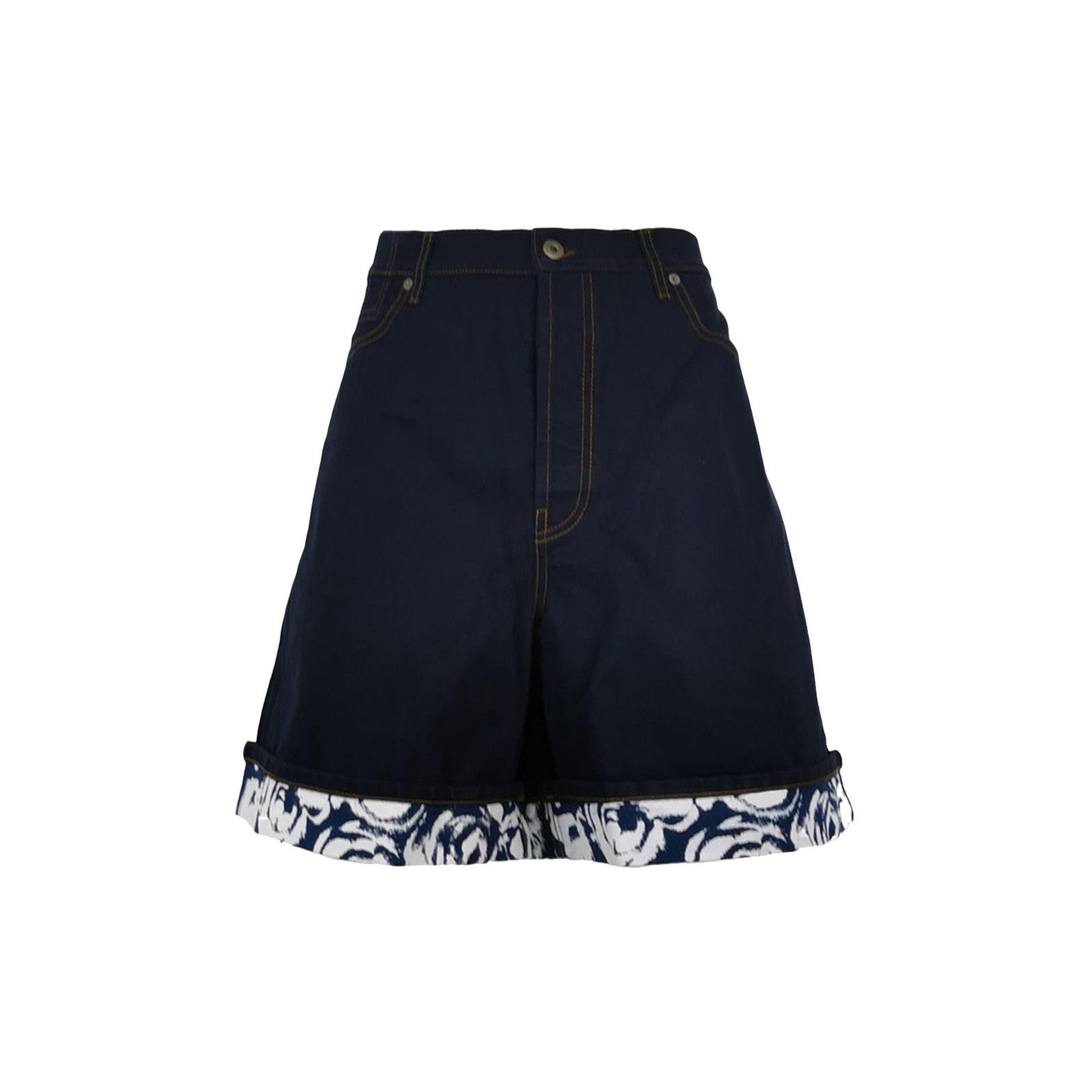 Burberry Burberry Indigo Contrast Hem Cotton Shorts Size 34 Size US 34 / EU 50 - 1 Thumbnail