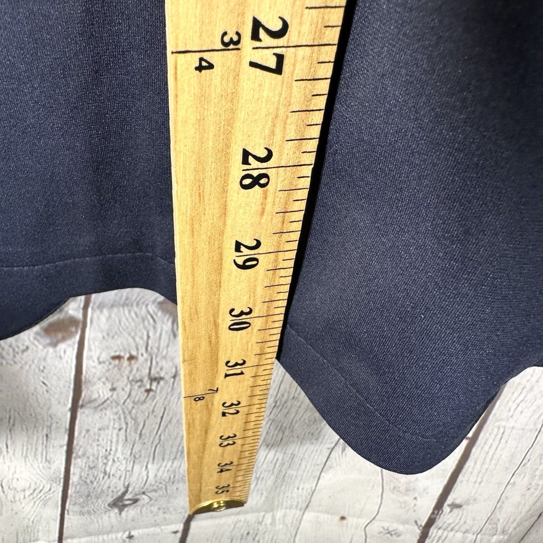 Vintage Twillory Blazer Sport Coat Mens 44L Blue Solid Long Jacket Notch Lapel Double-Vented Stretch Performance Size 44R - 4 Thumbnail