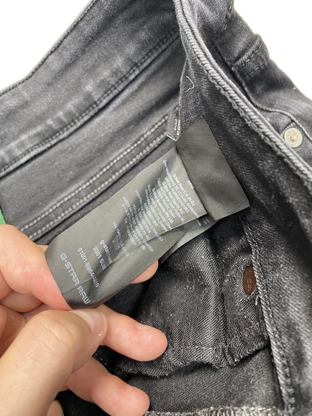 G-Star Men’s G-Star Raw 3301 Slim Jeans Denim Pants size W32L34 Size US 32 / EU 48 - 4 Thumbnail