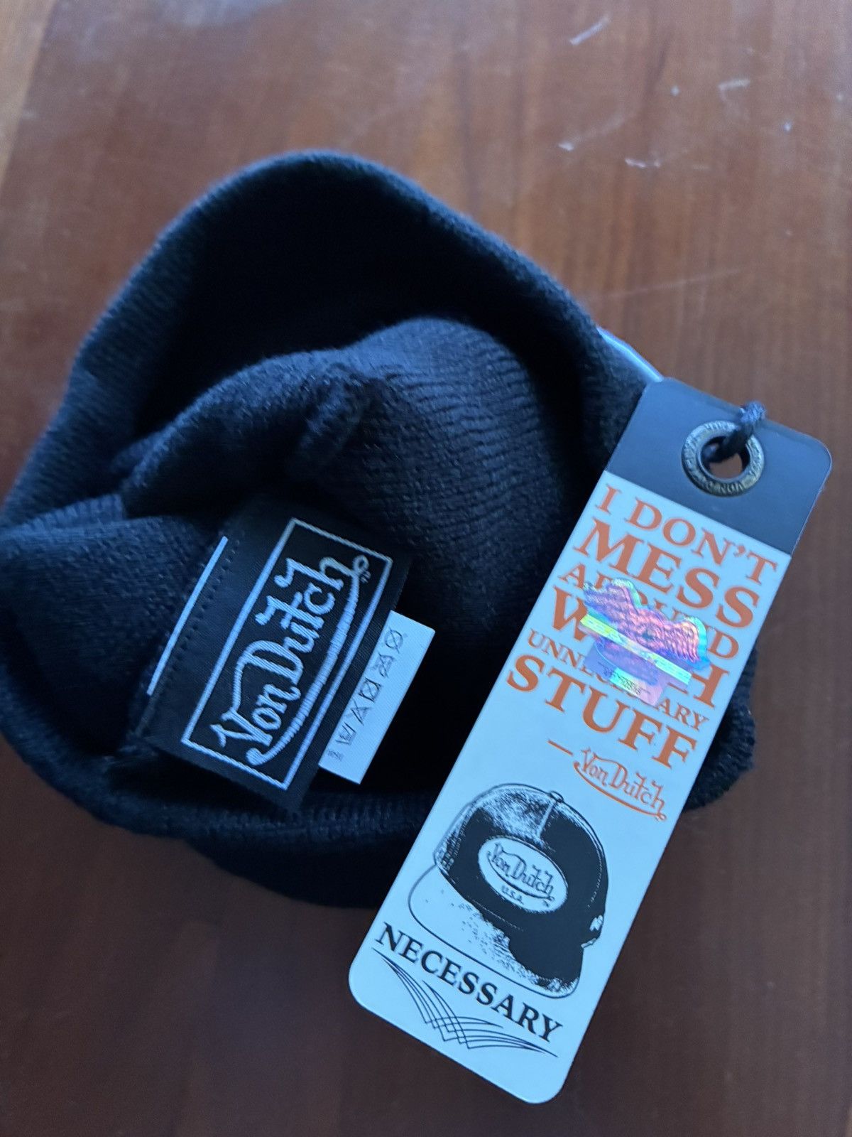 Von Dutch Von Dutch black embroidered beanie Size ONE SIZE - 2 Thumbnail