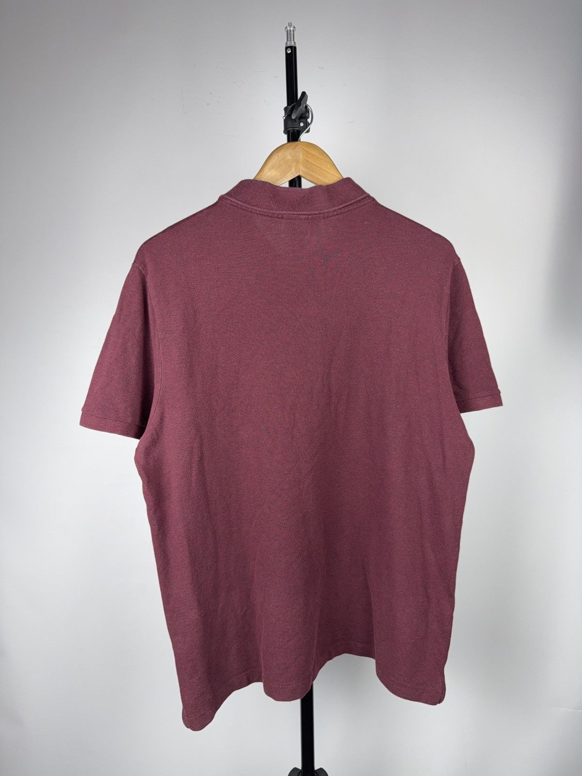 Lacoste Luxury Lacoste Burgundy Polo Shirt Classic Crocodile Logo Size US XL / EU 56 / 4 - 9 Thumbnail