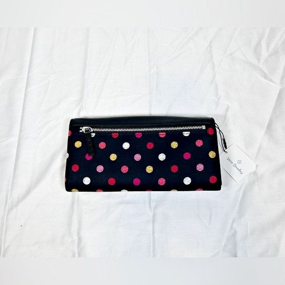 Vera Bradley Vera Bradley Black Havana Dots RFID Accordian Clutch Wallet Size ONE SIZE - 6 Thumbnail