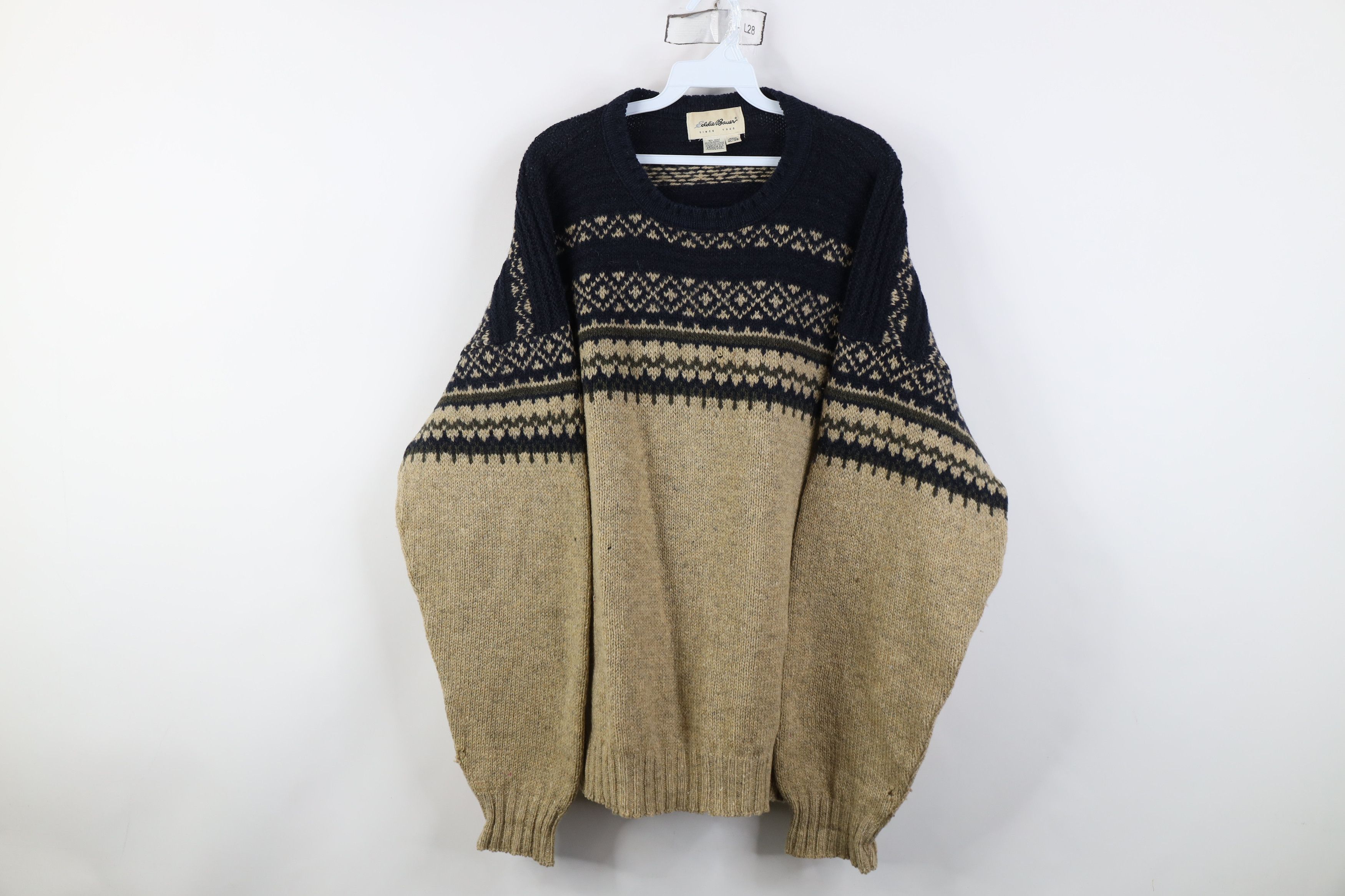 Eddie Bauer Vintage 90s Eddie Bauer Wool Blend Fair Isle Sweater USA Size US XL / EU 56 / 4 - 1 Thumbnail