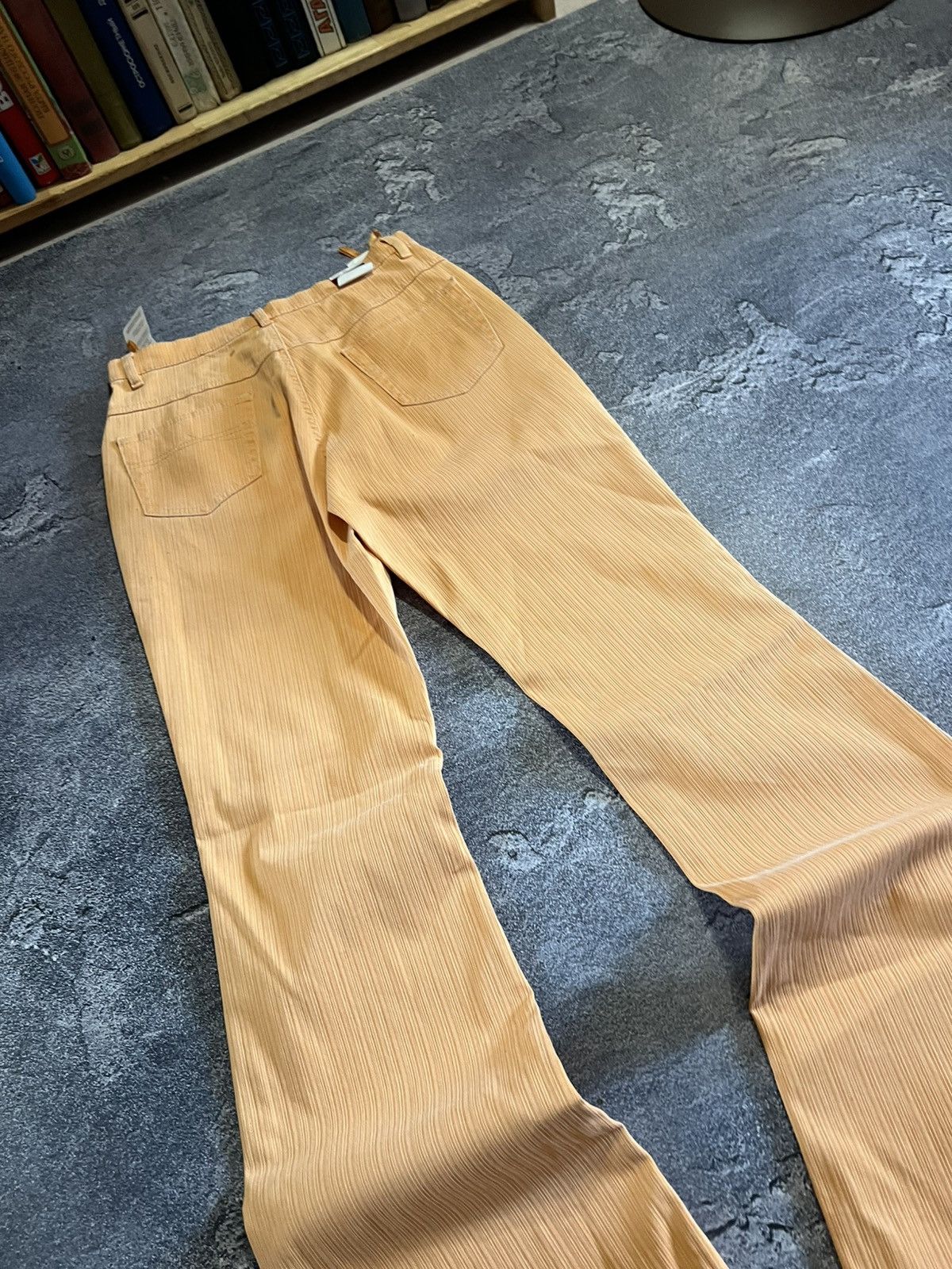 Japanese Brand CRAZY Vintage Number Nine Style Orange Archive Drip Jean 90s Size US 30 / EU 46 - 7 Thumbnail