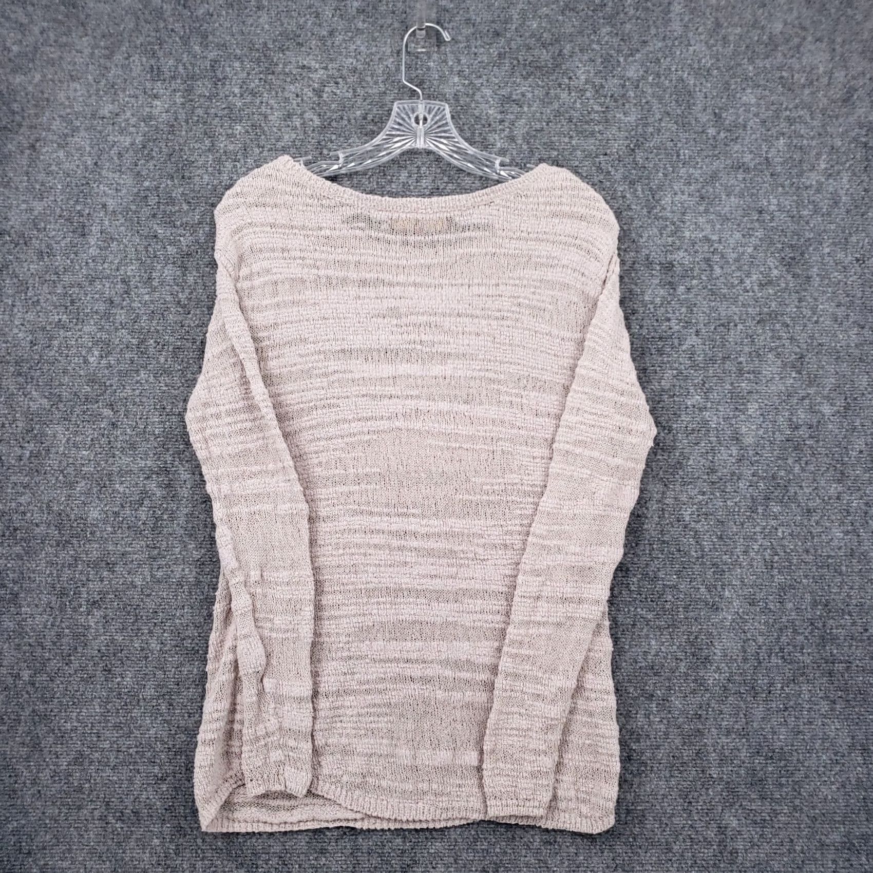 7 For All Mankind 7 For All Mankind Womens S Small Beige Knit Pullover Sweater Jumper Long Sleeve Size S / US 4 / IT 40 - 2 Thumbnail