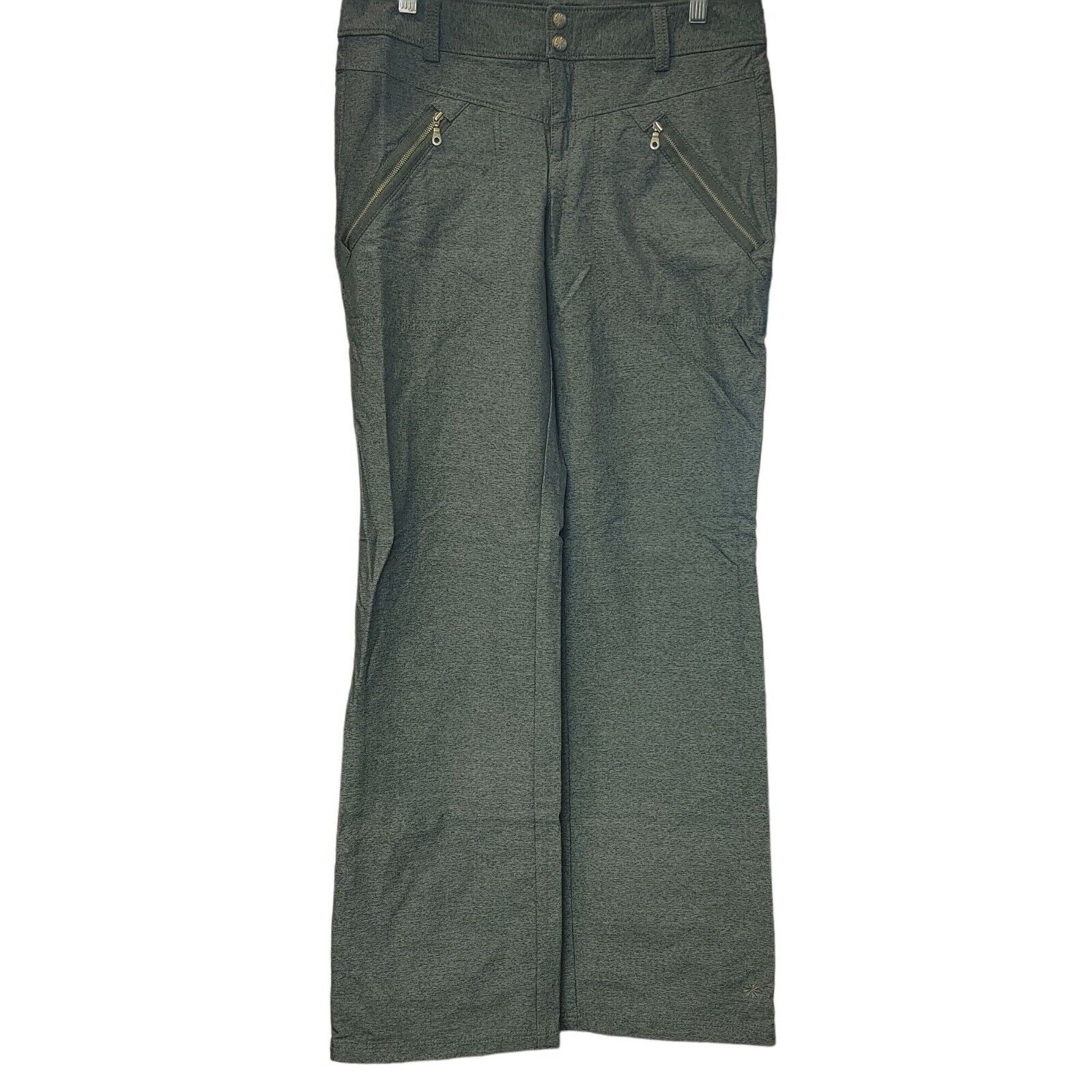 Athleta Athleta Women's Black Straight Leg Zippered Pocket Pants 6T Size 28" / US 6 / IT 42 - 1 Thumbnail