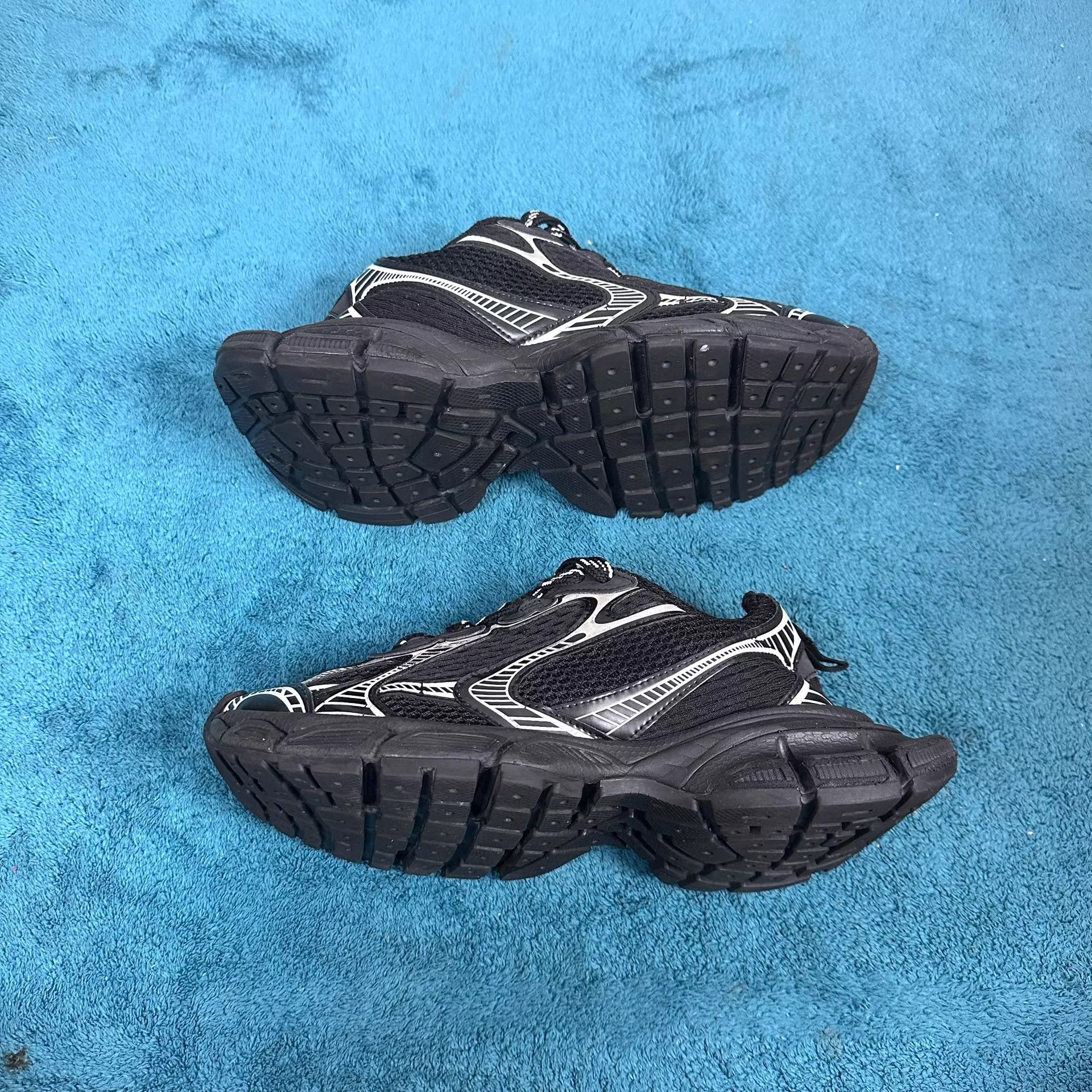 Balenciaga Balenciaga 3xl Distressed Black Silver Thick Dad Sneaker 38 Size US 7.5 / IT 37.5 - 2 Thumbnail