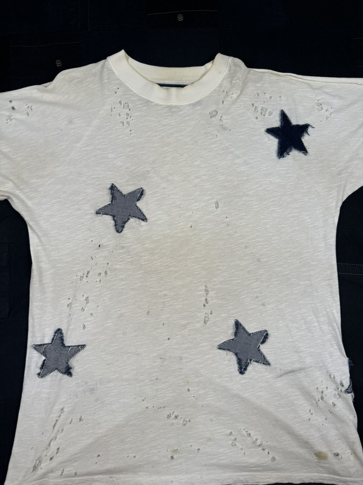 The Squad Distressed Denim Star Tee Size US M / EU 48-50 / 2 - 2 Thumbnail
