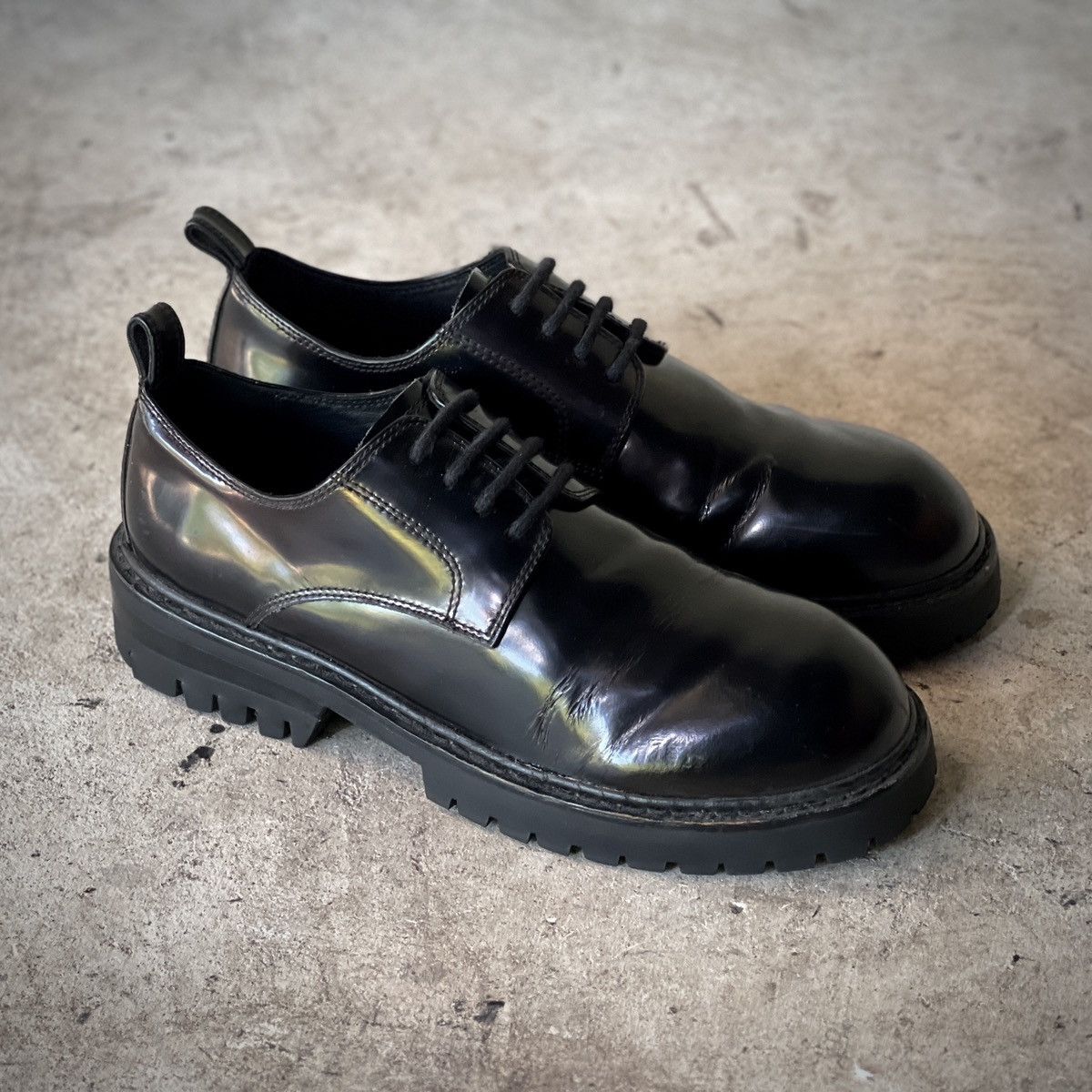 Ann Demeulemeester Ann Demeulemeester Black Derby shoe | Grailed