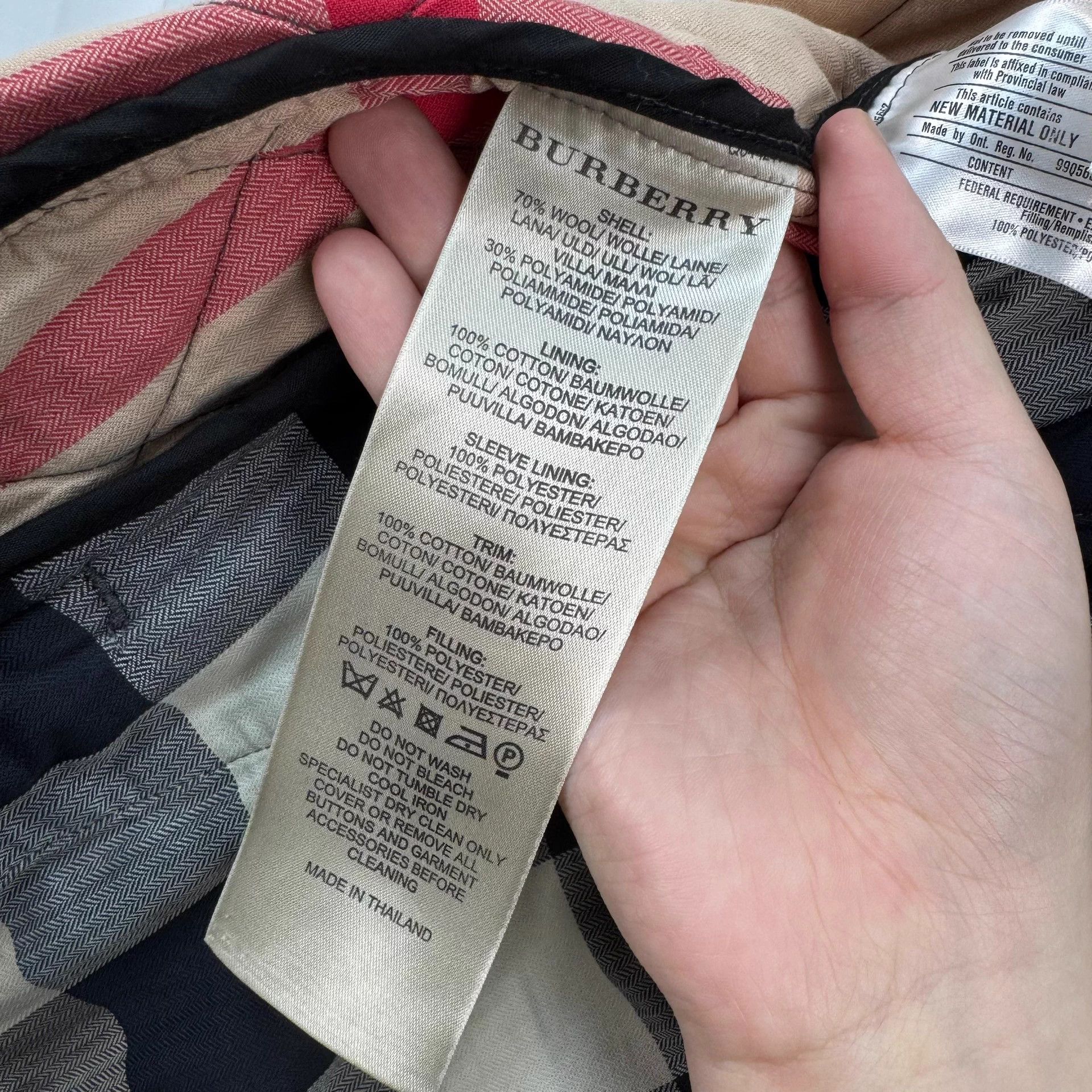 Burberry Burberry Wool-Cotton Check Lining XL 98New Jacket Size US XL / EU 56 / 4 - 6 Thumbnail