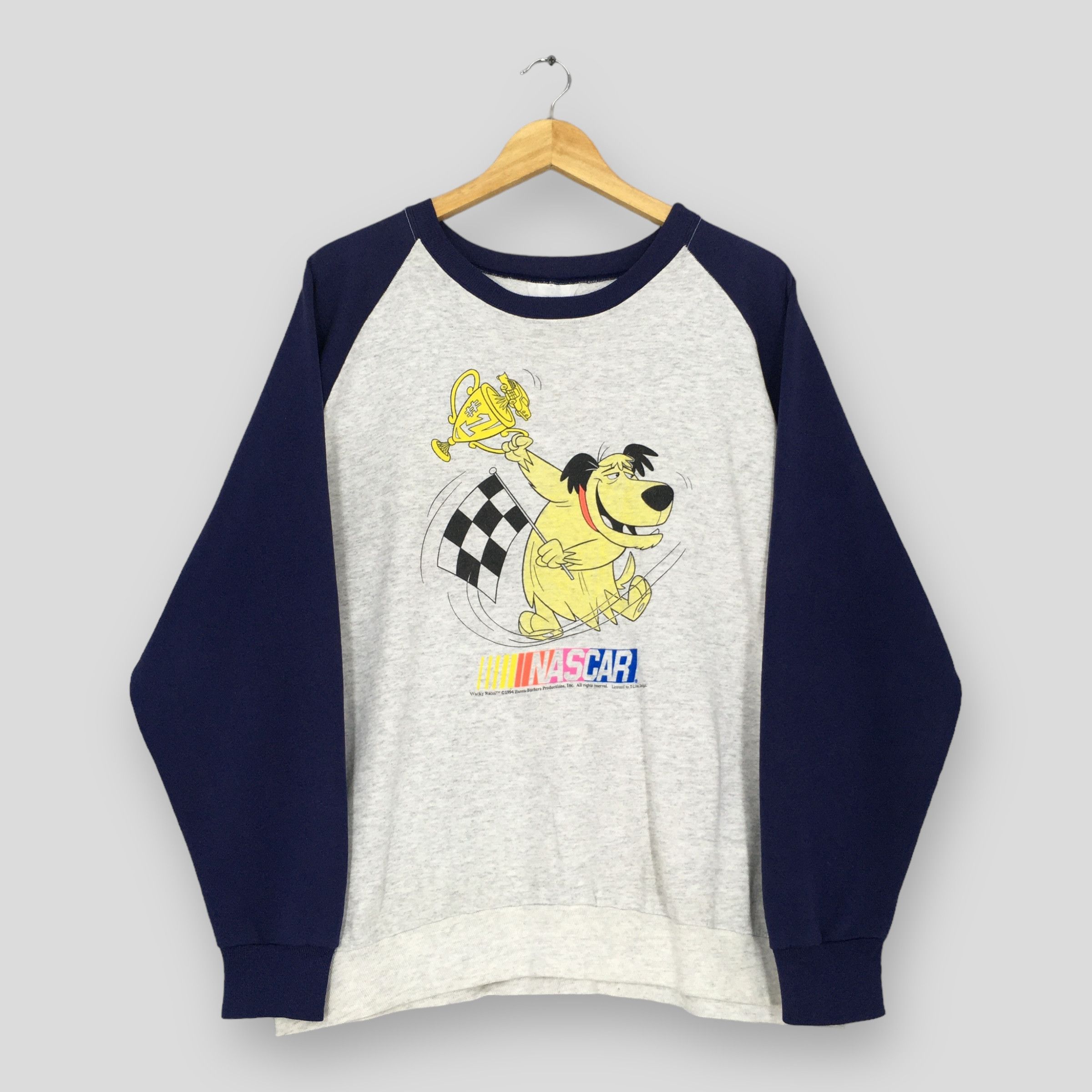 Vintage 90s Hanna Barbera Wacky Races Nascar Sweatshirt