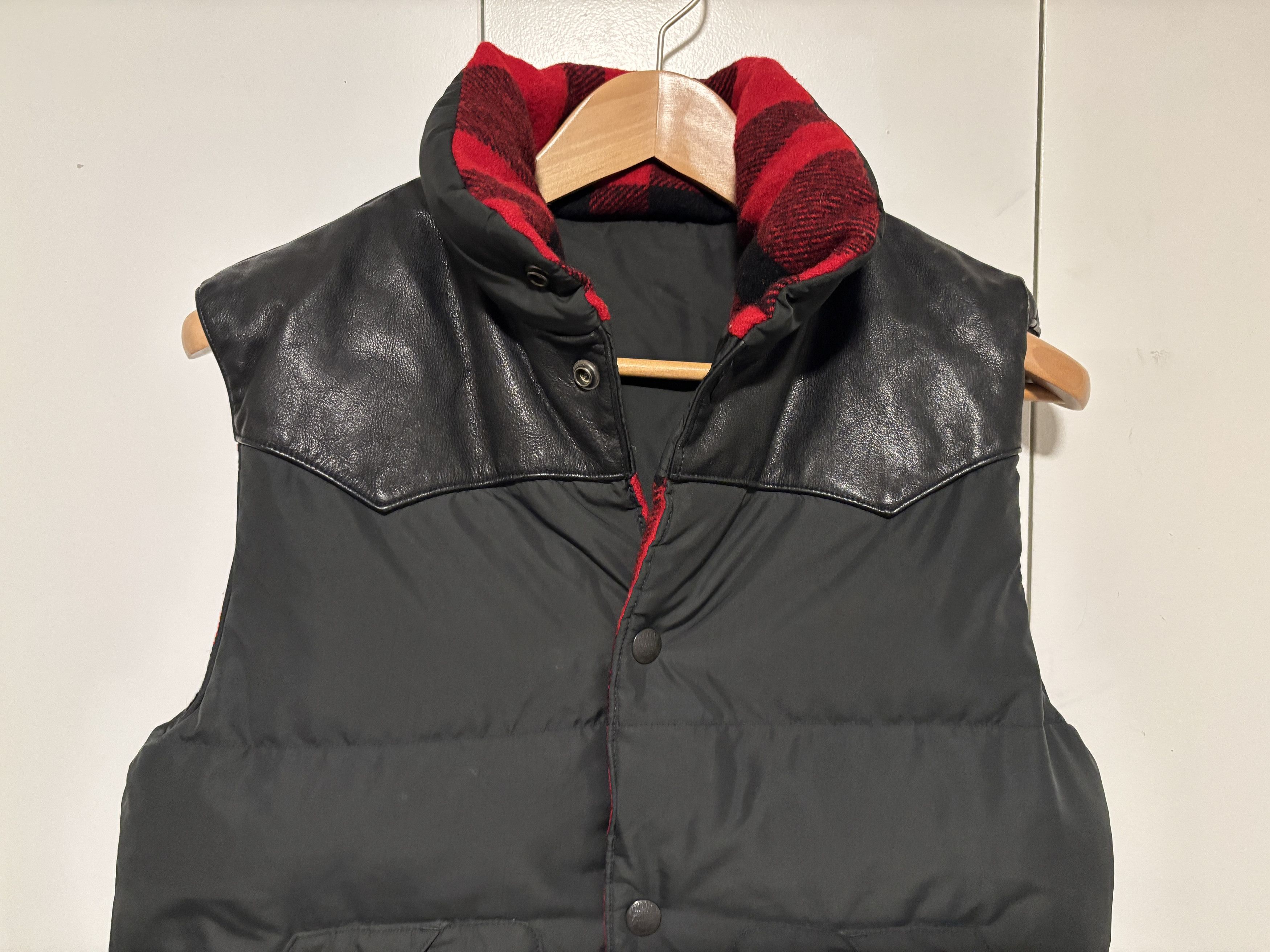 Polo Ralph Lauren $600 RARE Plaid Reversible Down Vest Leather Yoke- Small Size US S / EU 44-46 / 1 - 3 Thumbnail
