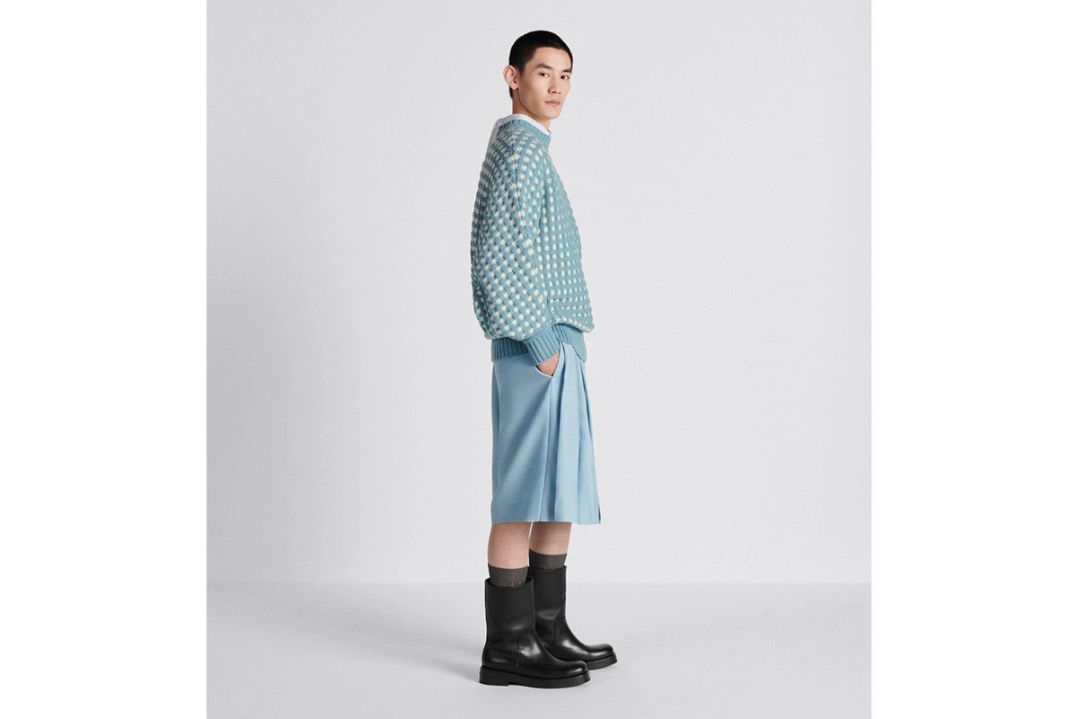 Dior o1bcso1str1124 Pleated Kilt-Shorts in Sky Blue Size US 40 / EU 56 - 5 Thumbnail