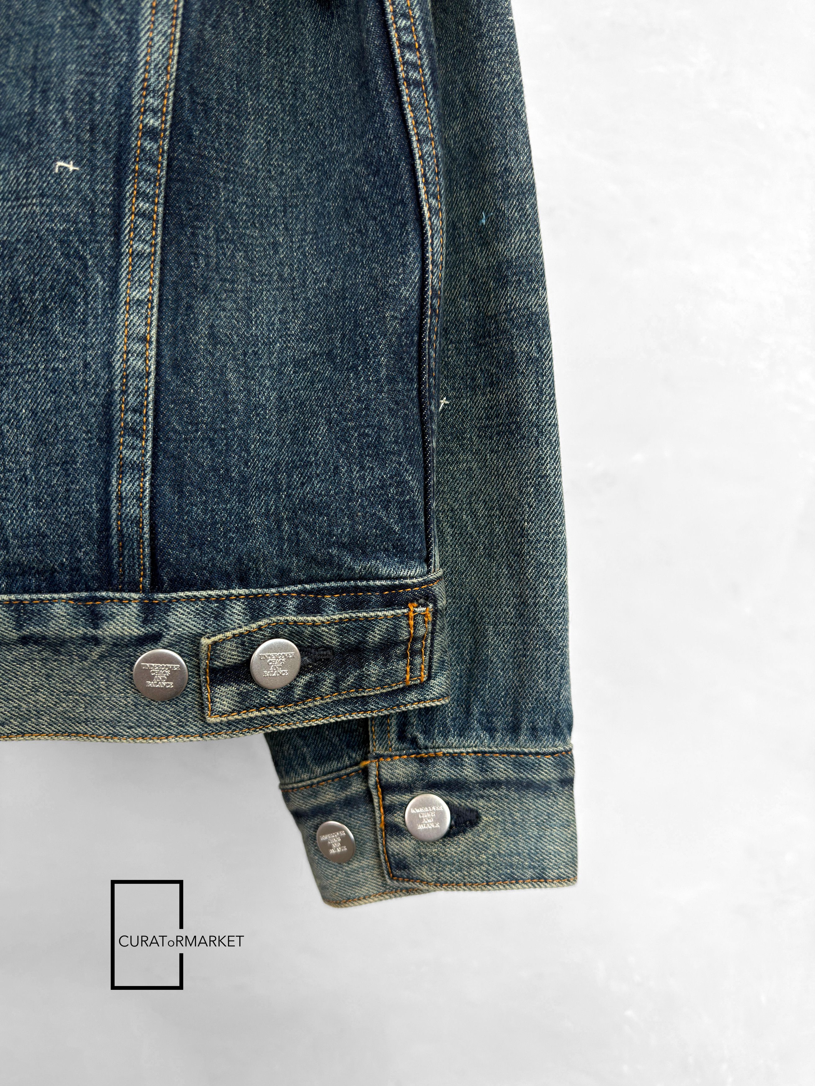Undercover Cross Stitched Embroidered Indigo Cropped Denim Jacket FW24 Size US M / EU 48-50 / 2 - 9 Thumbnail