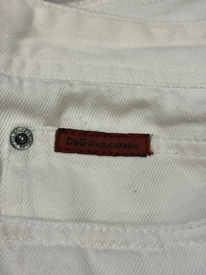 Designer × Dolce & Gabbana × Vintage 2000s Dolce & Gabbana White Distressed Pants Size US 30 / EU 46 - 9 Thumbnail