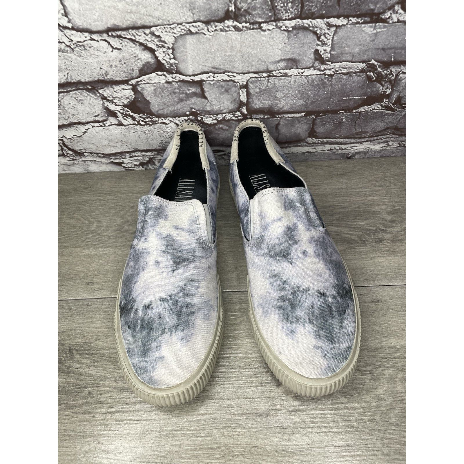 Allsaints All Saints Manny Blue White Tie Dye Canvas Slip On Casual Sh Size US 13 / EU 46 - 11 Thumbnail