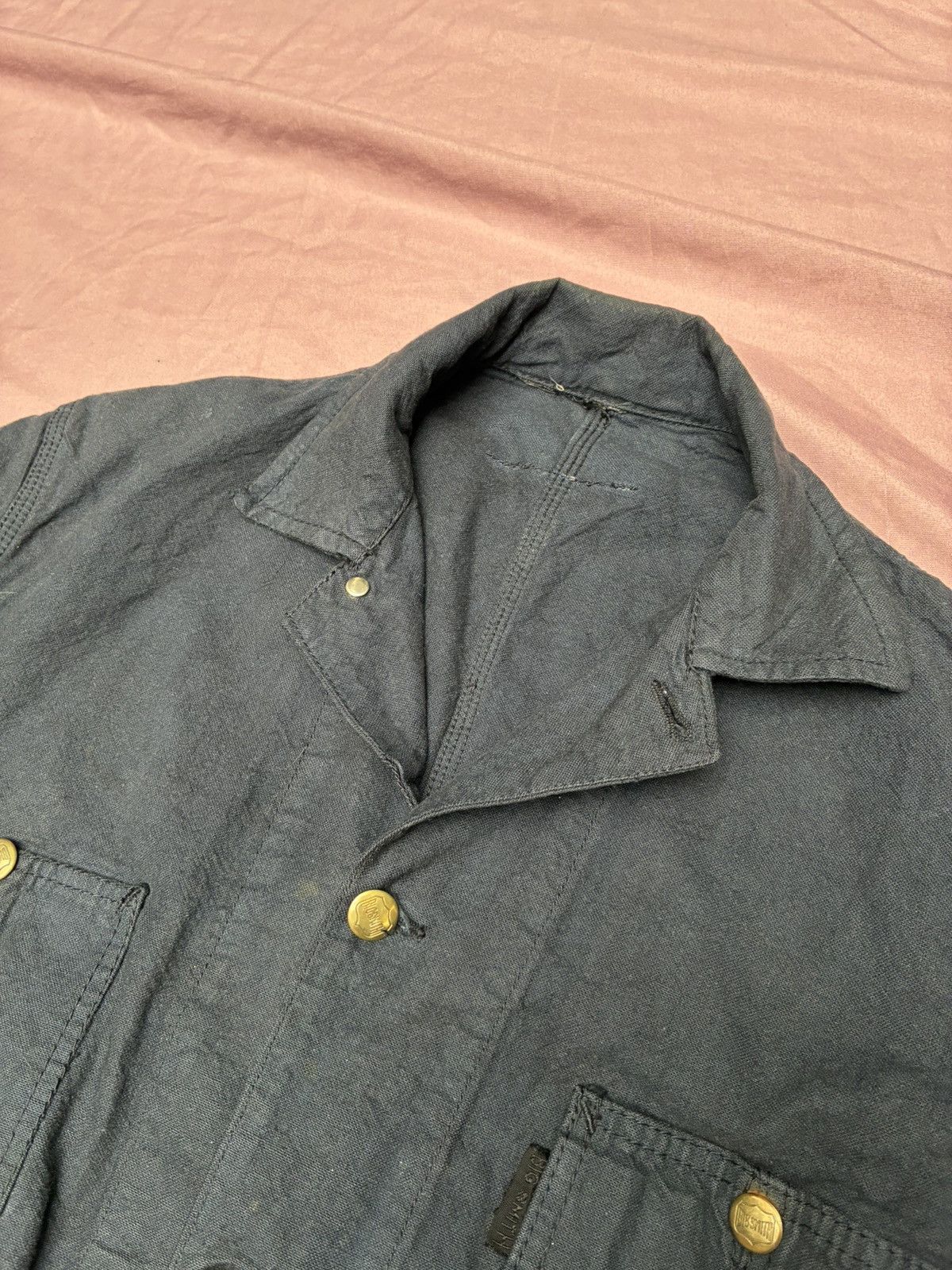 Other BIG SMITH VINTAGE 80s 70s NAVY CHORE JACKET Size US M / EU 48-50 / 2 - 6 Thumbnail