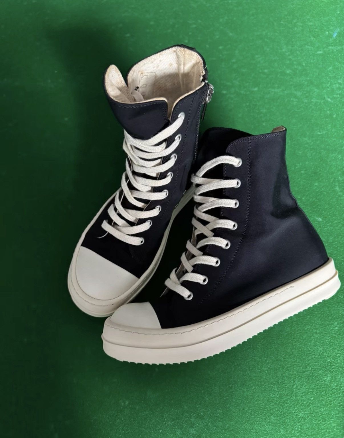 Rick Owens Rick Owens DRKSHDW High Top Satin Sneakers K37 Size US 6 / EU 39 - 6 Thumbnail