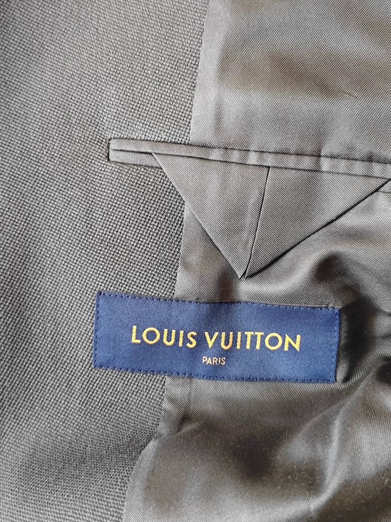 Louis Vuitton Louis Vuitton 23 SS Cutout Drawstring Tie Grey Suit 2501-Ne Size 54R - 6 Thumbnail