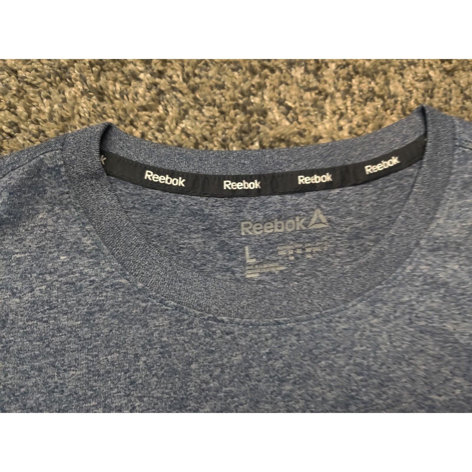 Reebok Reebok Shirt Adult Mens Large Solid Blue Activewear Short Sl Size US L / EU 52-54 / 3 - 3 Thumbnail