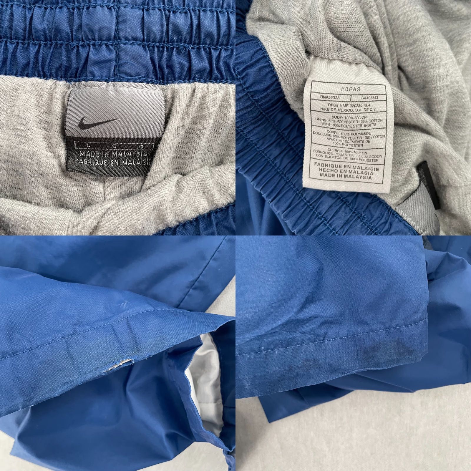 Nike VINTAGE Nike Pants Adult Large Blue Jogger Pockets Drawstring Logo Mens L Size US 33 - 8 Thumbnail