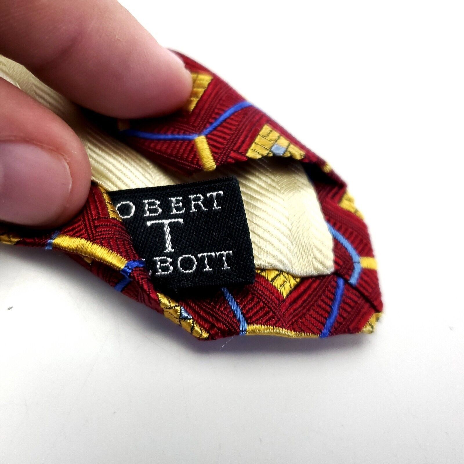 Robert Talbott Robert Talbott Estate Red Woven Geometric Wide Silk Tie Size ONE SIZE - 5 Thumbnail