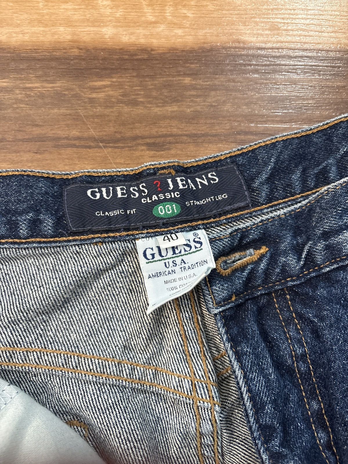 Guess Vintage Guess Classic Straight Fit Blue Jeans Size US 40 / EU 56 - 4 Thumbnail