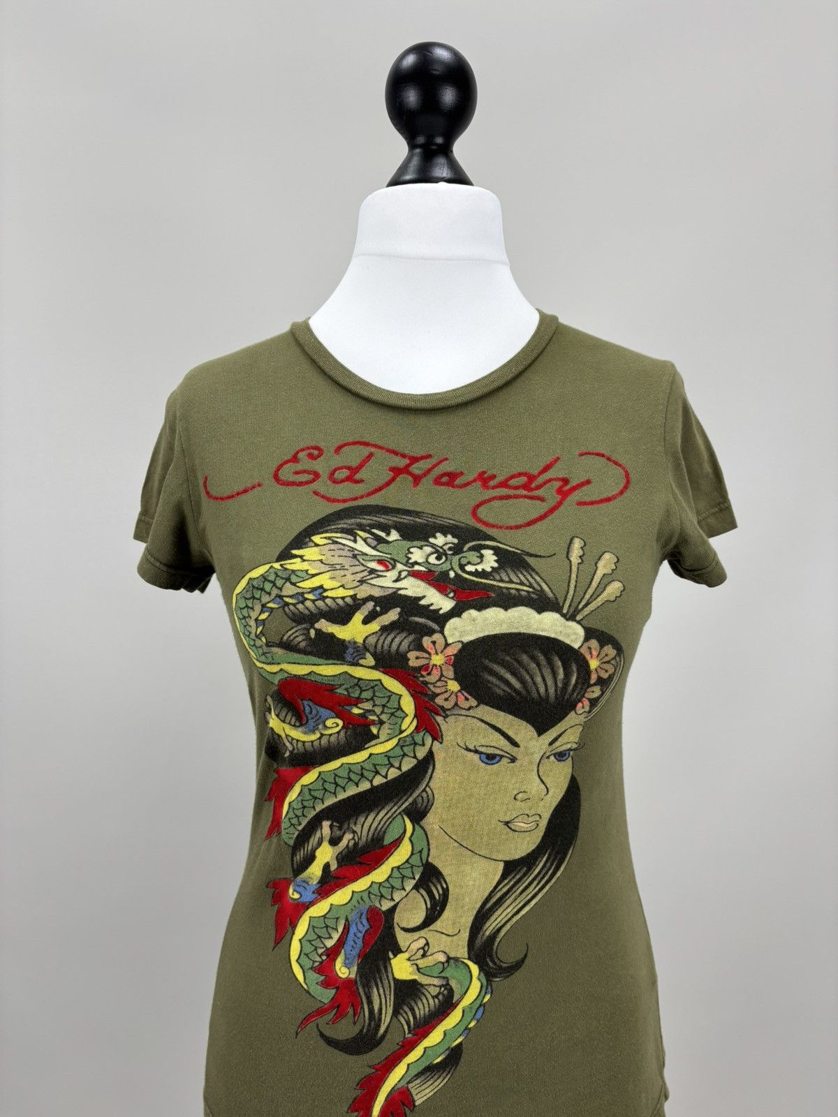 Ed Hardy × Japanese Brand Womens t shirt Ed Hardy Size S Color Brown Size S / US 4 / IT 40 - 3 Thumbnail