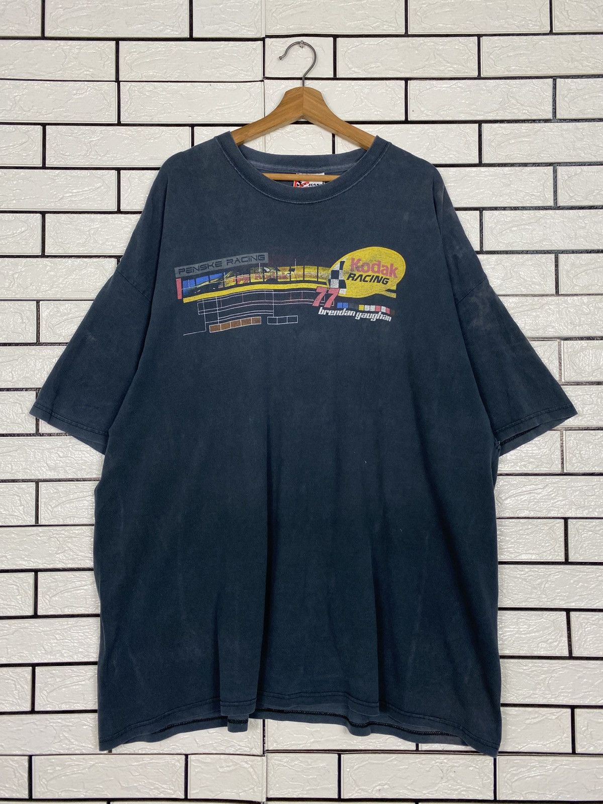 Vintage 📌Vintage Trashed Distressed T-Shirt Kodak Racing Big Logo Size US XXL / EU 58 / 5 - 2 Thumbnail