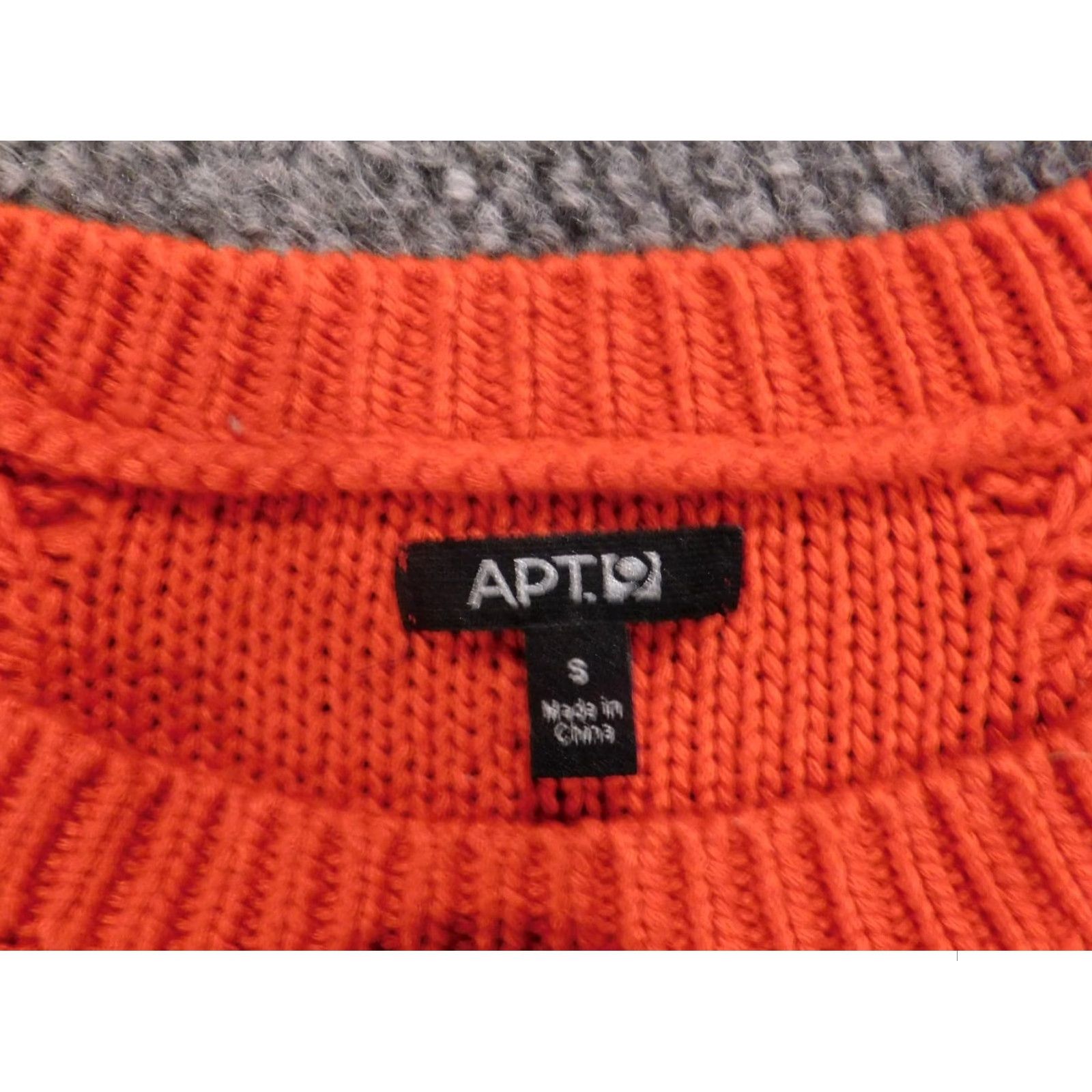 Apt. 9 Apt. 9 Womens Sweater Small Orange Pullover Crewneck Knit Solid Embroidered Casual Long Sleeve Classic Open Soft Chunky ACrylic Machine Washable Size S / US 4 / IT 40 - 5 Thumbnail