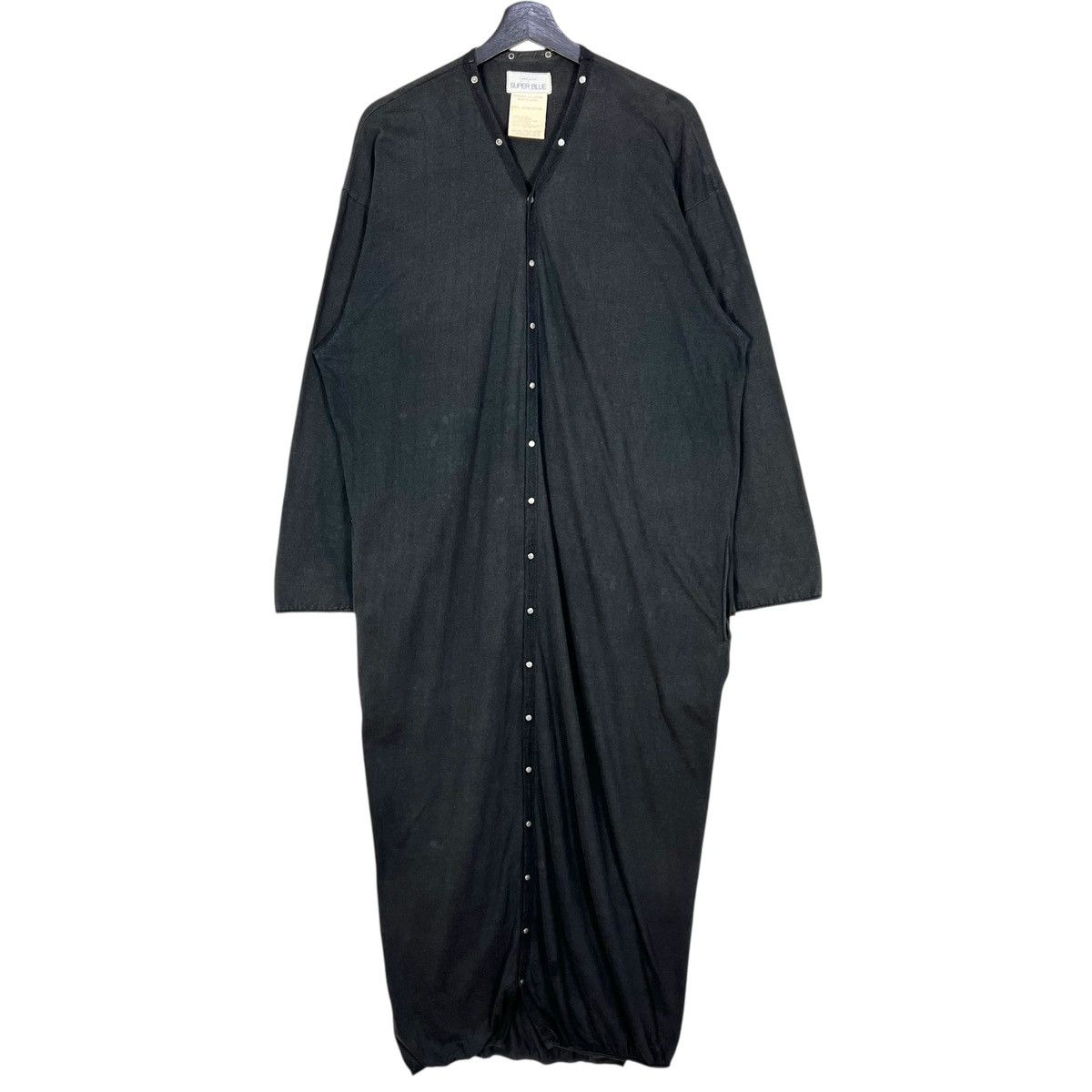 Yohji Yamamoto Vintage 80s Yohji Yamamoto Super Blue Dress Size L / US 10 / IT 46 - 2 Thumbnail