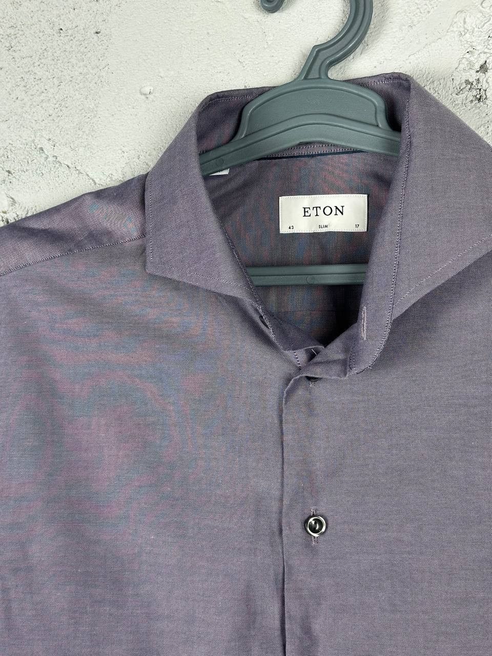 Eton Eton Cotton Premium Luxury Classic Navy Shirt Size US XL / EU 56 / 4 - 4 Thumbnail