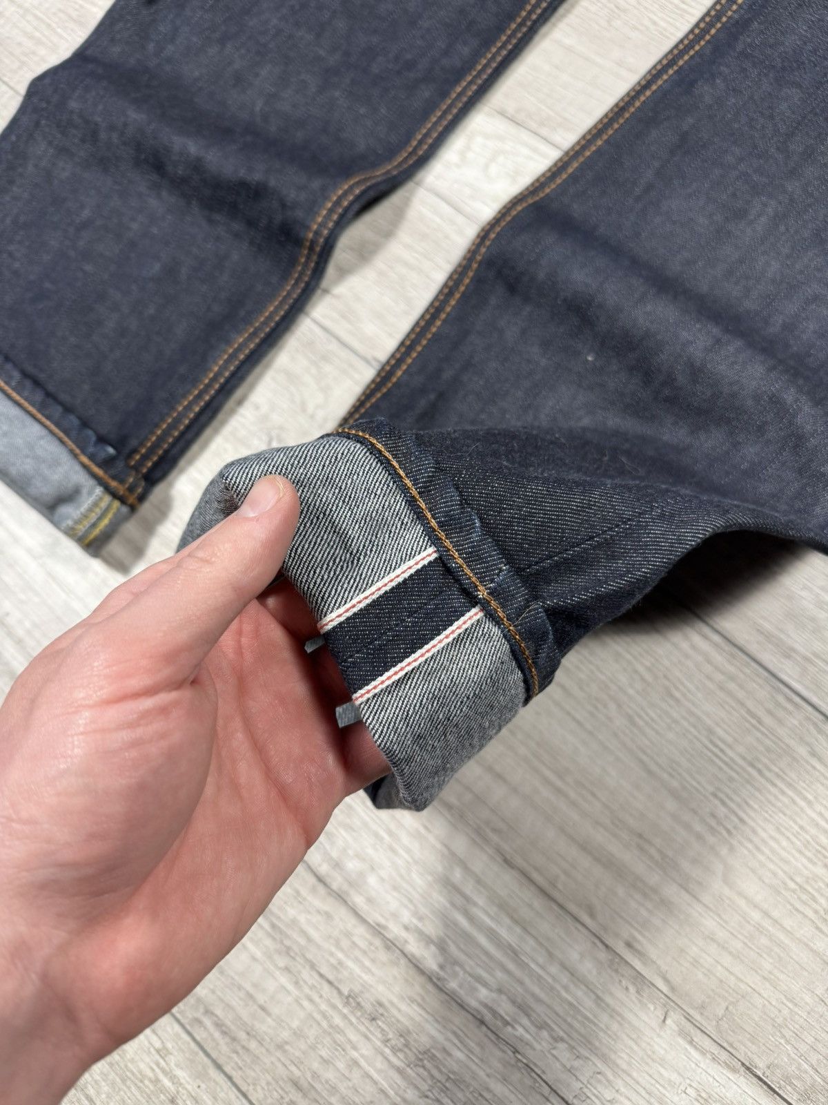 Edwin EDWIN LS555 Made In Japan Vintage Selvedge Navy Jeans Size US 30 / EU 46 - 6 Thumbnail