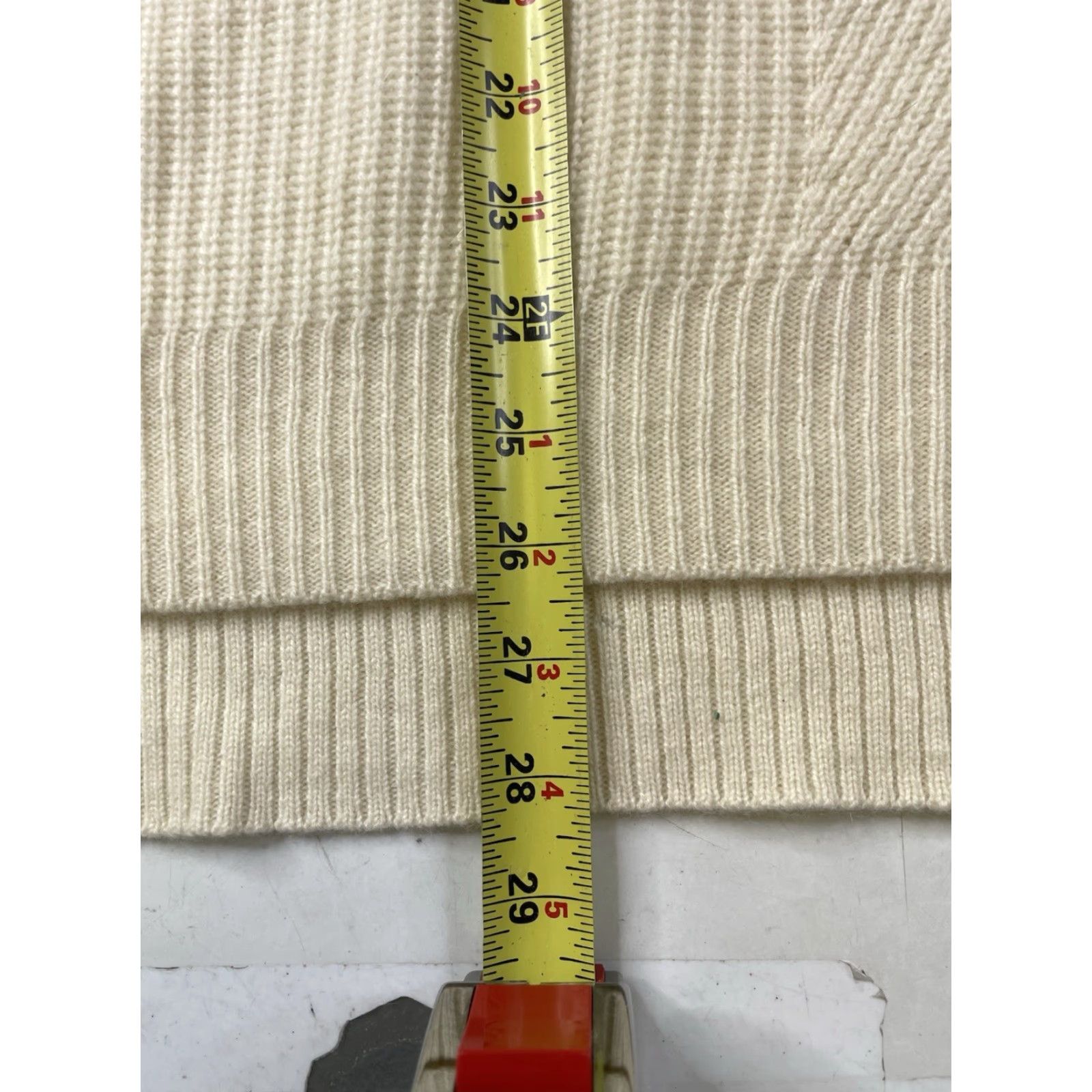 Vintage Halogen Pullover Sweater XS Women Turtleneck Ivory 100% Cashmere Knit Long Sleeve Lightweight Casual Size XS / US 0-2 / IT 36-38 - 7 Thumbnail