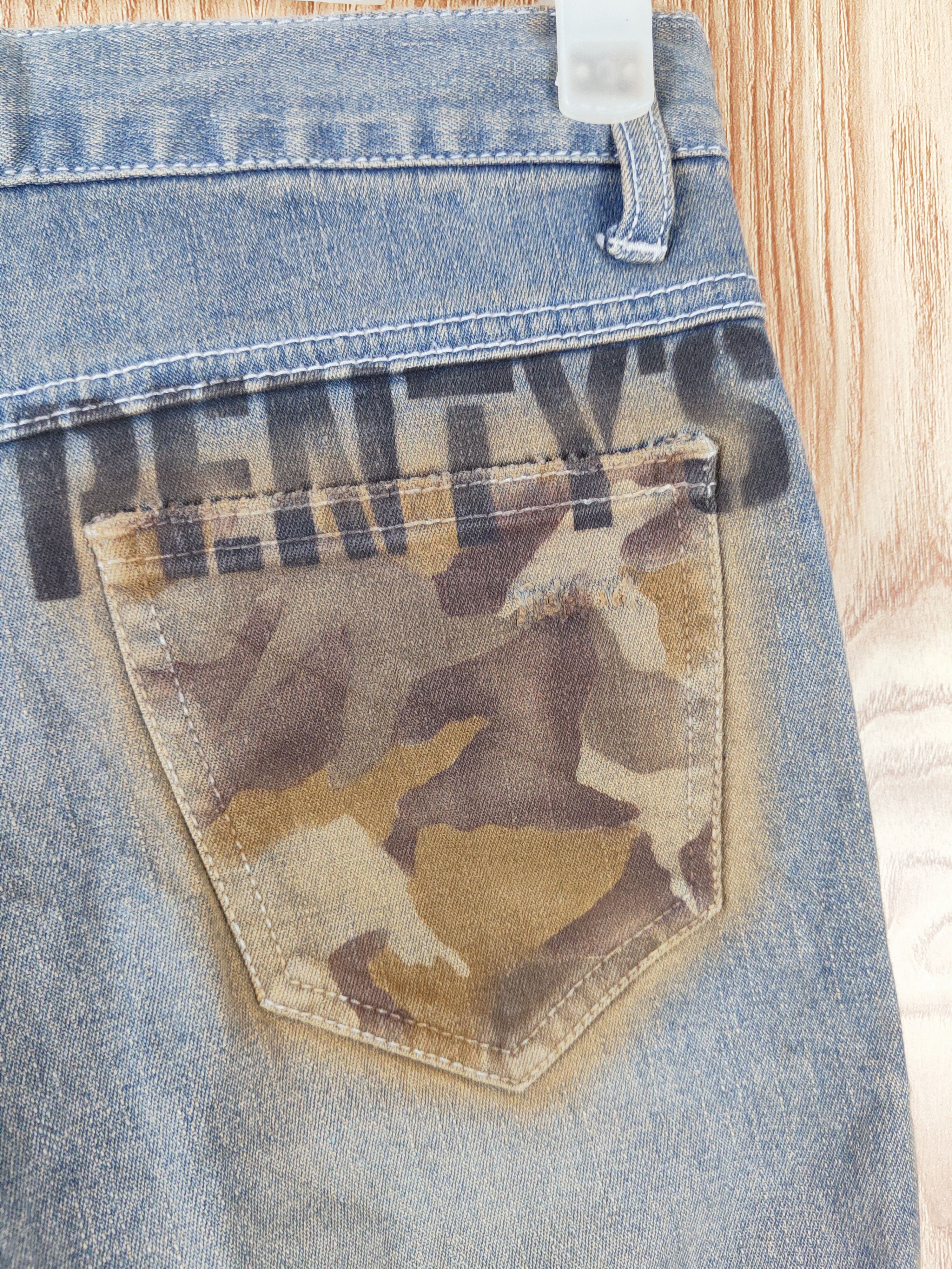 Japanese Brand Penty's Blue Distressed Ripped Boot Cut Jeans #W344 Size 26" / US 2 / IT 38 - 8 Thumbnail