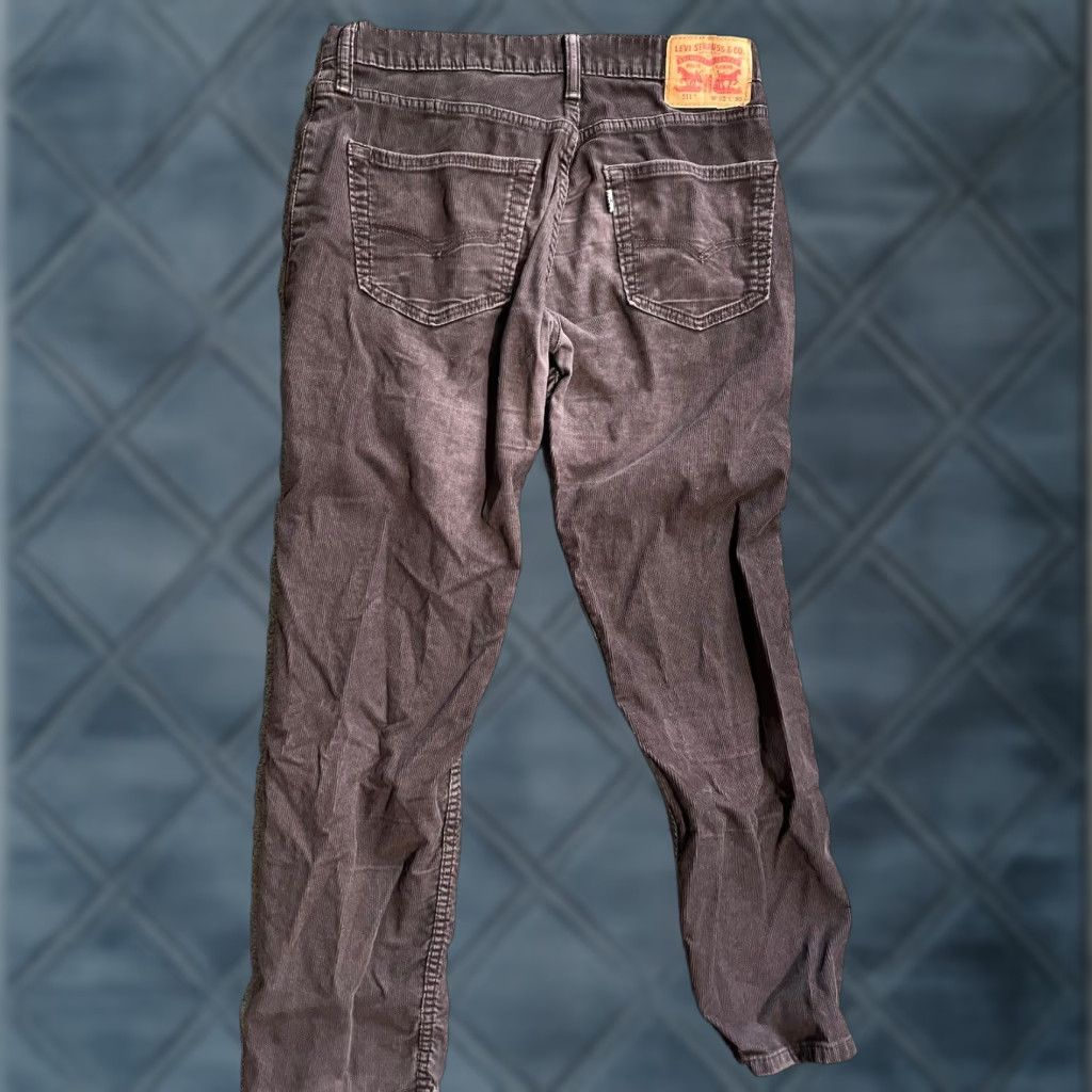 Levi's Levi's 511 Pants Slim Regular Chino Corduroy Brown Mens 32x30 Size US 32 / EU 48 - 1 Thumbnail