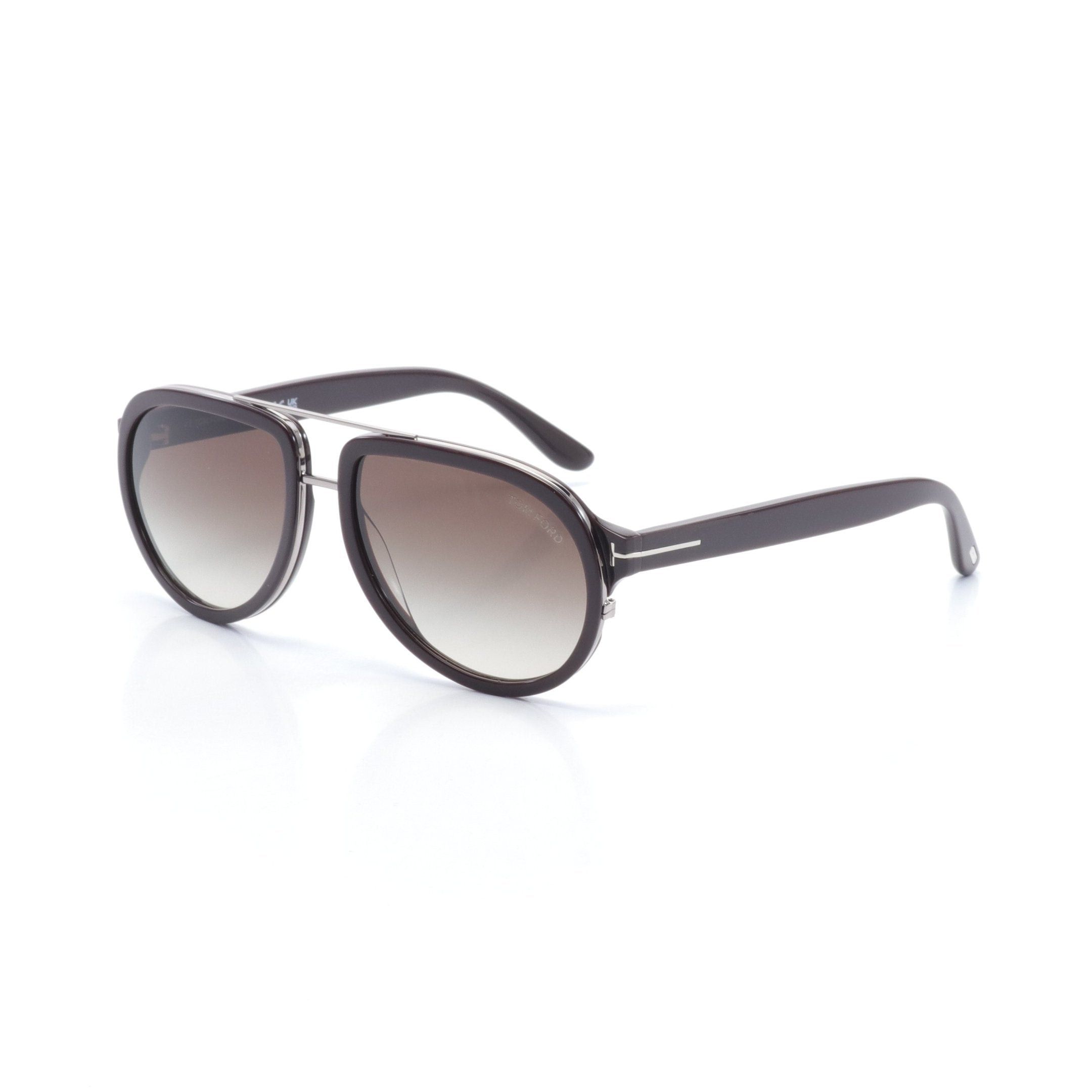 Tom Ford Geoffrey Sunglasses Brown Silver
