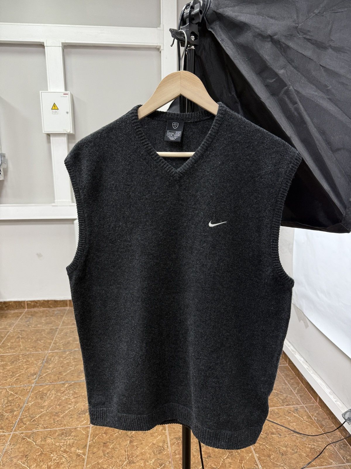 🇺🇸 Vintage 90s Nike Golf Wool Vest Swoosh Small Logo Y2K Rare