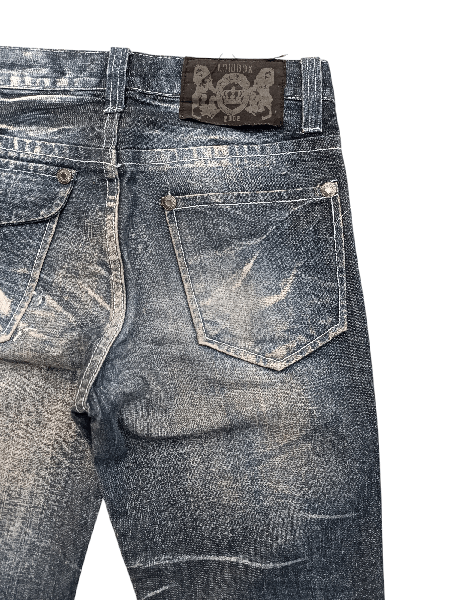 Japanese Brand RARE 🇯🇵 LOWBOX 🇯🇵 Seditionaries Acid Wash Whiskers Jeans Size US 30 / EU 46 - 20 Thumbnail