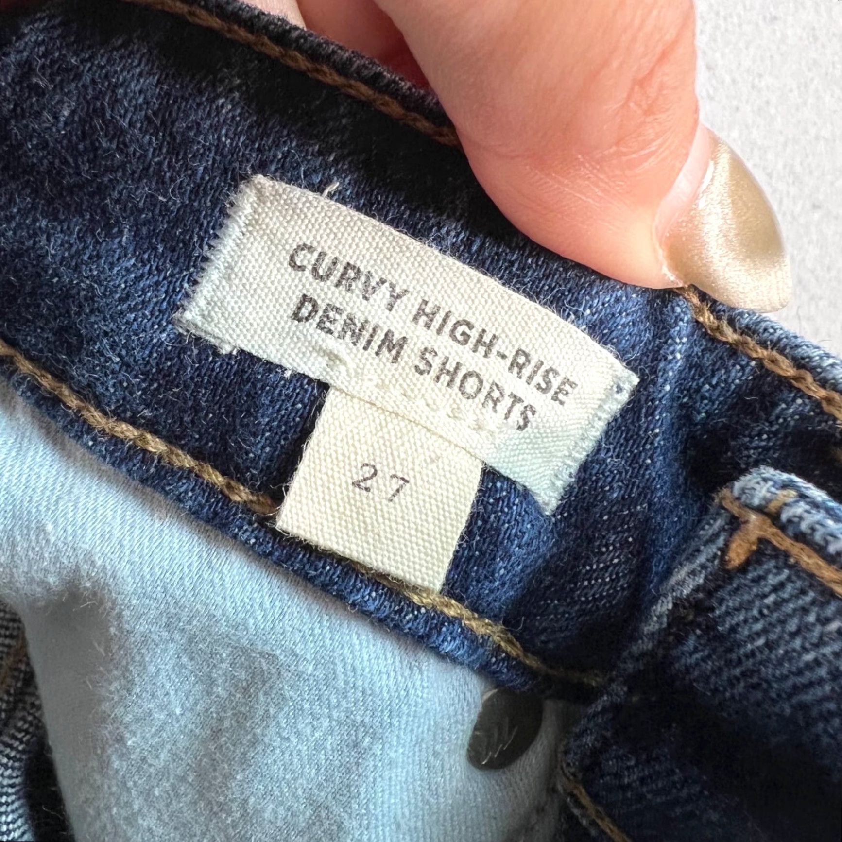 Madewell MADewell Curvy High-Rise Denim Shorts Cut-Off Distressed Frayed Hem Adult Womens Size 27 Blue Size 27" / US 4 / IT 40 - 4 Thumbnail